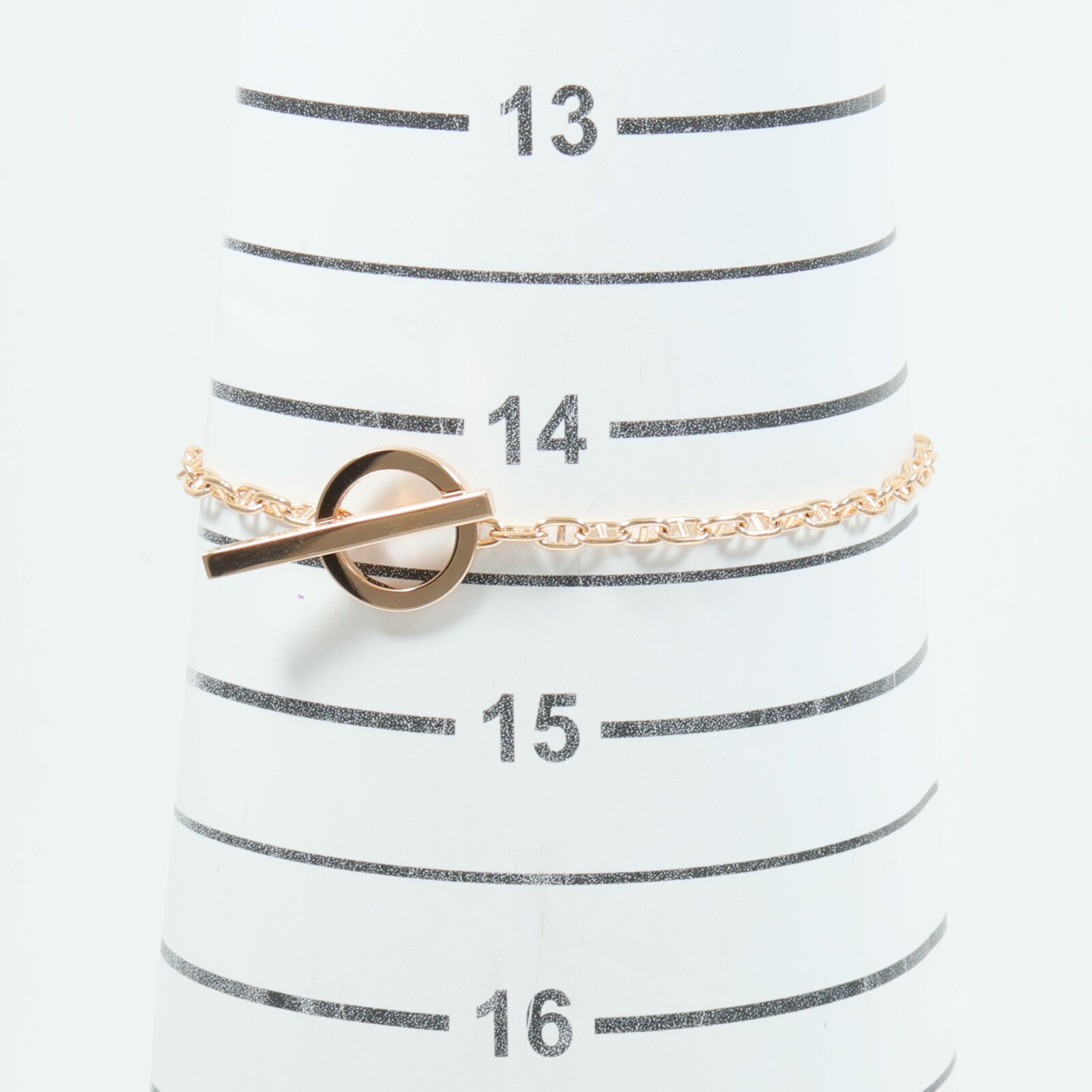 HERMES 18K玫瑰金Chaine d'ancre Contour Bracelet鑽石手鏈