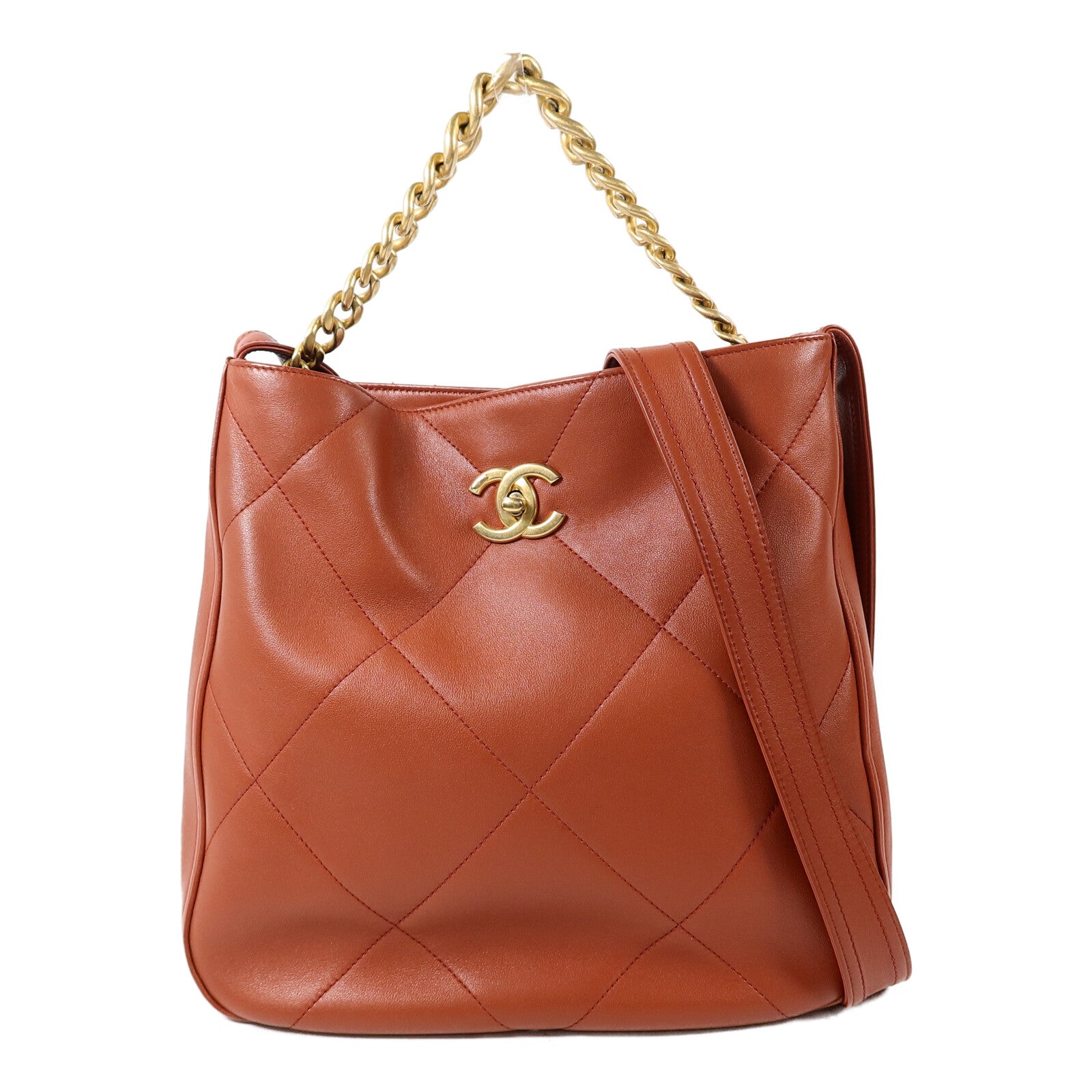CHANEL 牛皮皮革Hobo Bag手挽肩背兩用袋