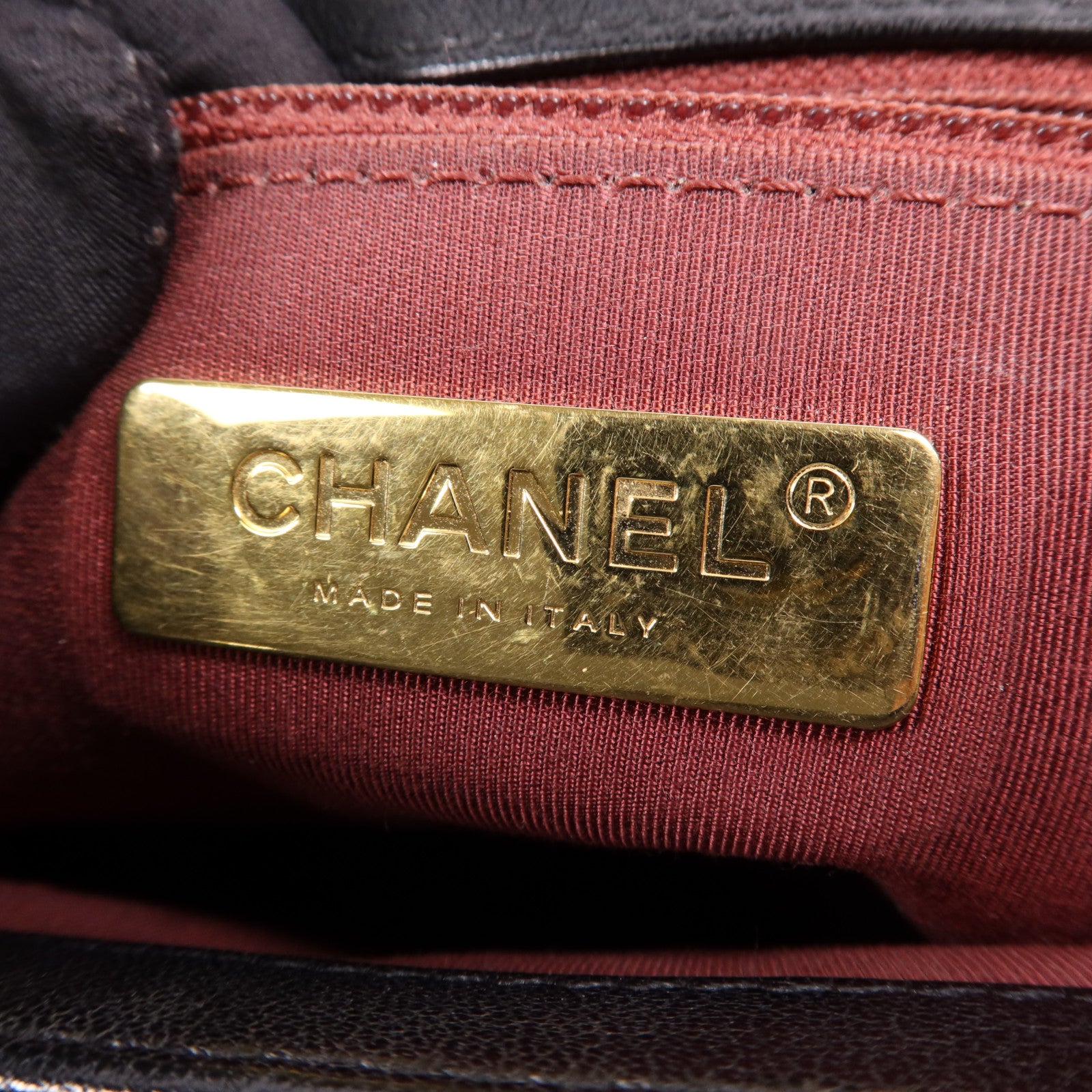 CHANEL 牛皮皮革Chain Shoulder Bag金扣鏈帶手挽肩背兩用袋