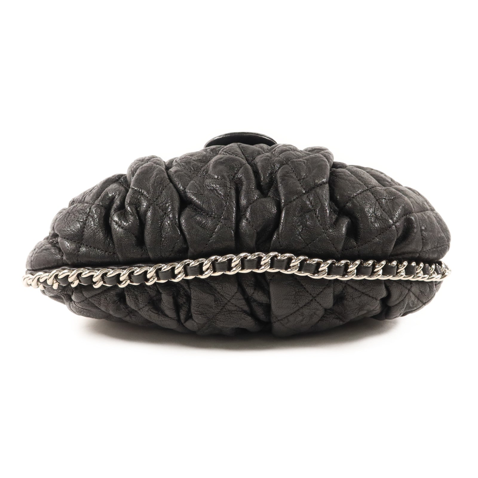 CHANEL 牛皮皮革Matelasse Chain Around Shoulder Bag銀扣鏈帶肩背袋