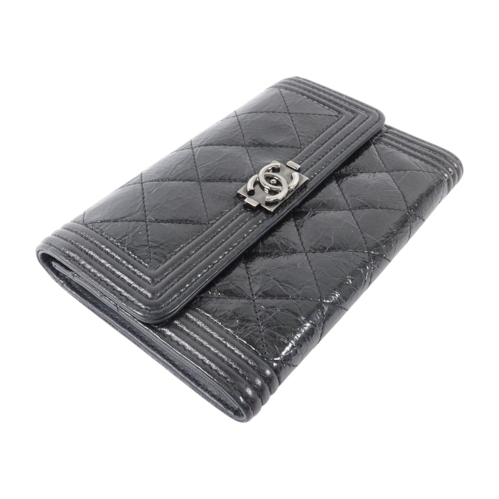 CHANEL 牛皮皮革Boy Chanel Small Flap Wallet錢包