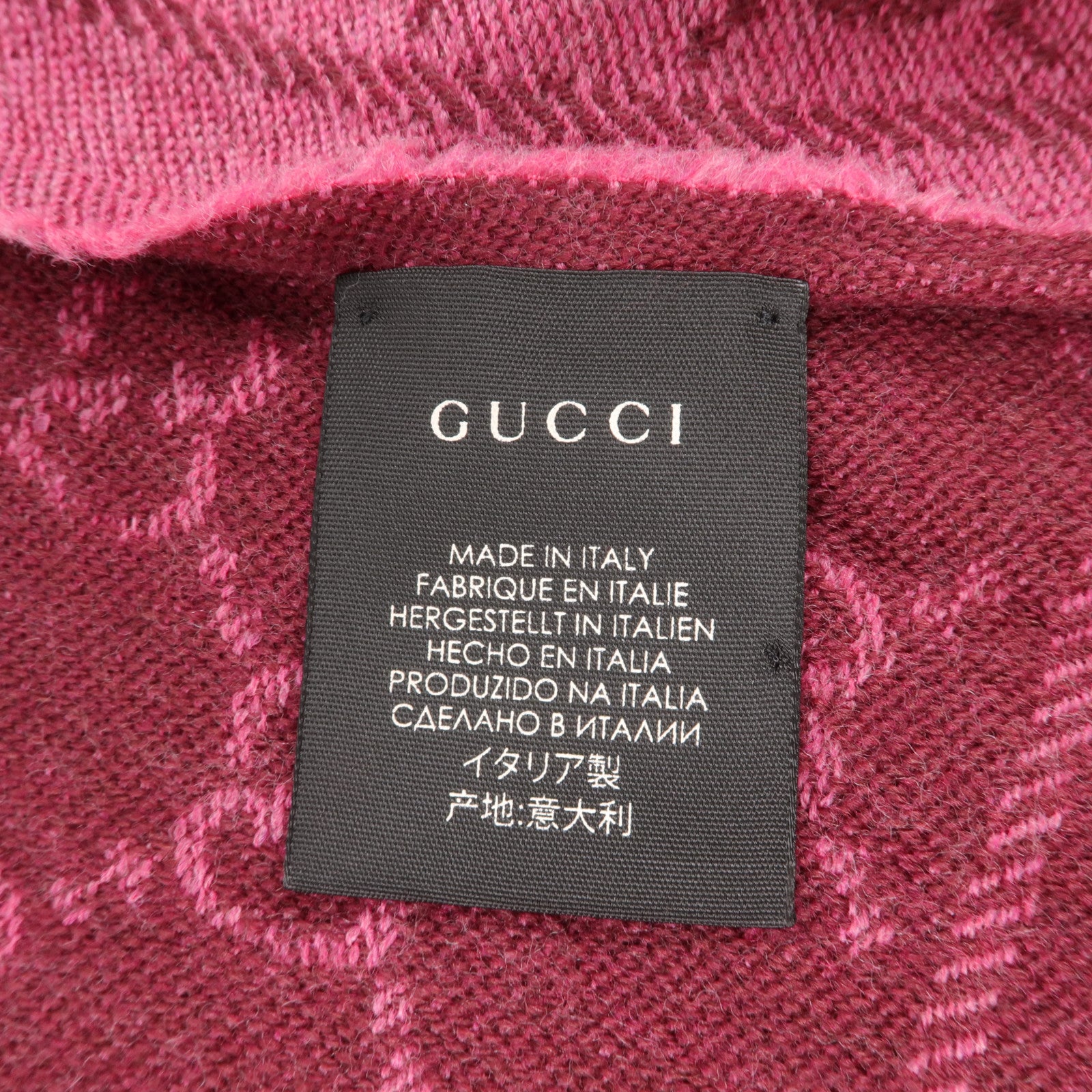 GUCCI 羊毛Scarf 180cmx48cm頸巾