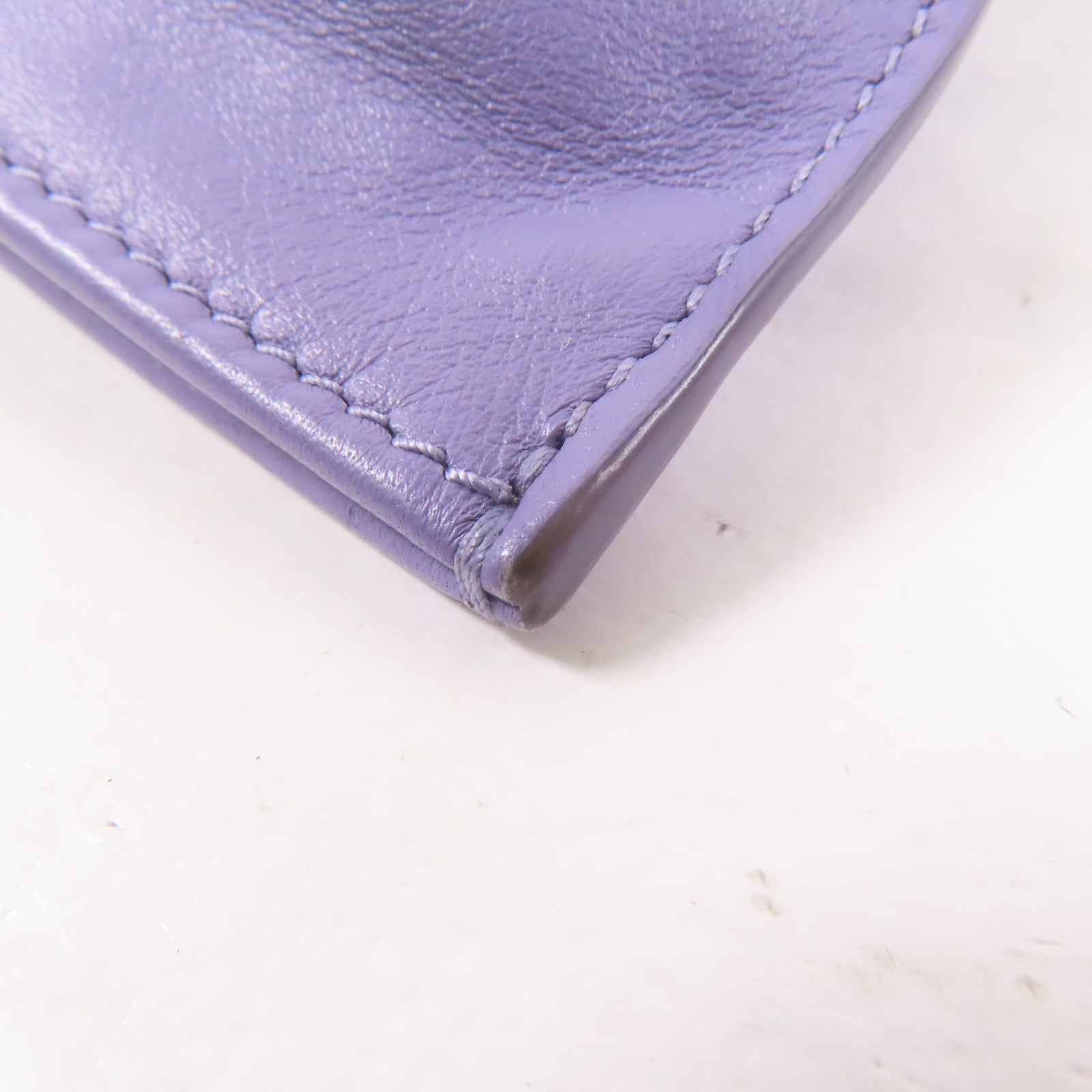 BOTTEGA VENETA 牛皮皮革Twist Mini銀扣手挽袋紫色