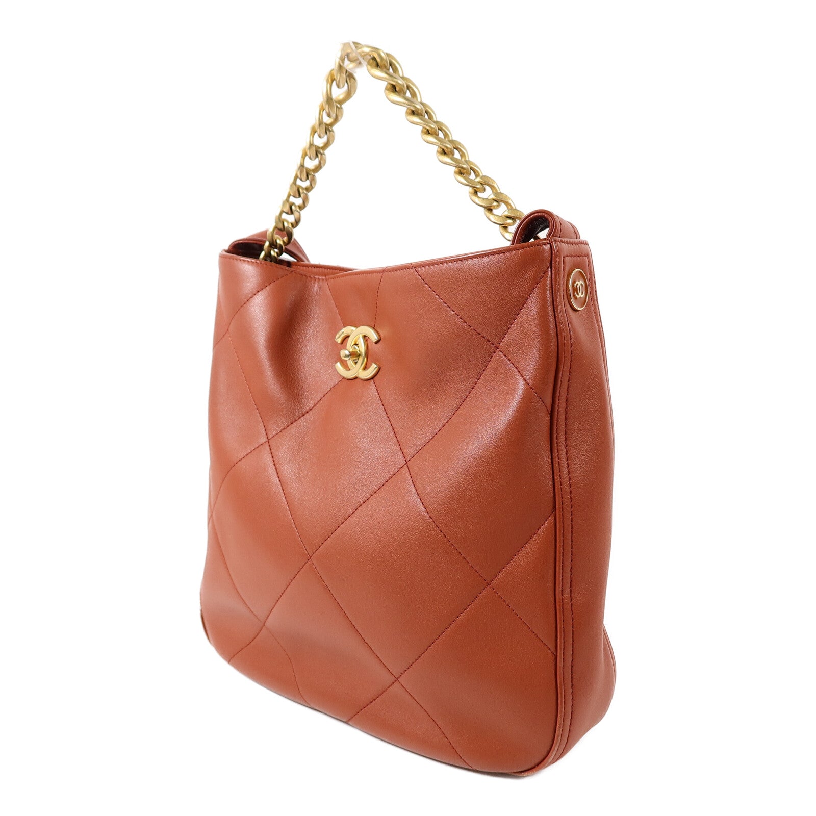 CHANEL 牛皮皮革Hobo Bag手挽肩背兩用袋