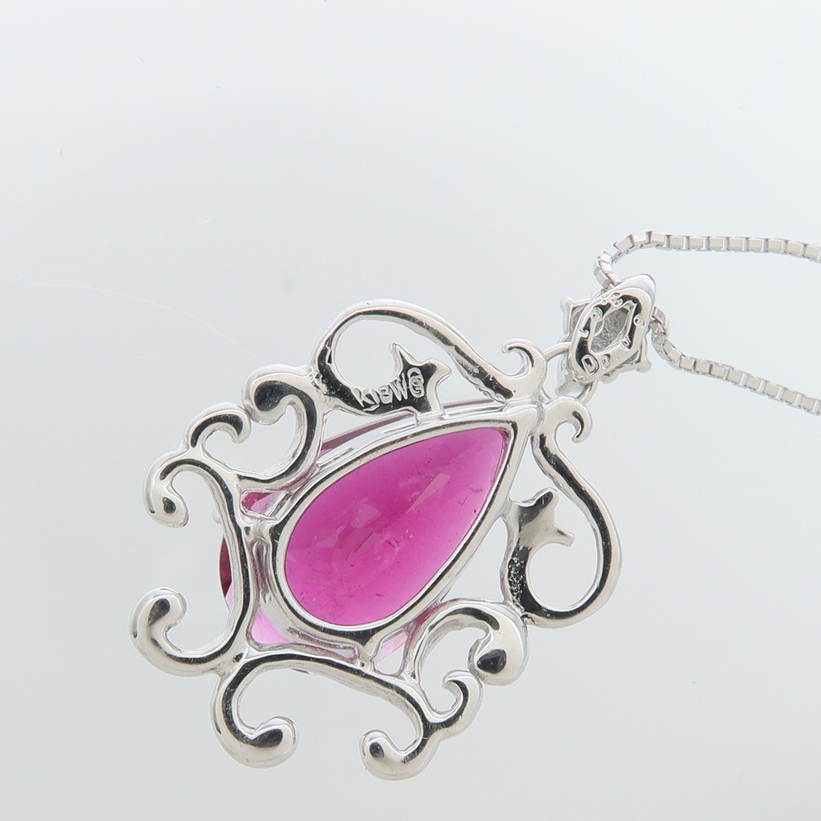JEWELRY 18K白金Rubellite Diamond Necklace紅碧璽/鑽石項鍊