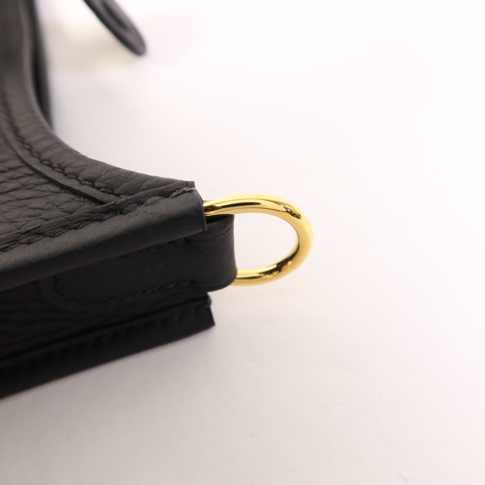 HERMES Clemence皮革Evelyne TPM金扣肩背袋Noir