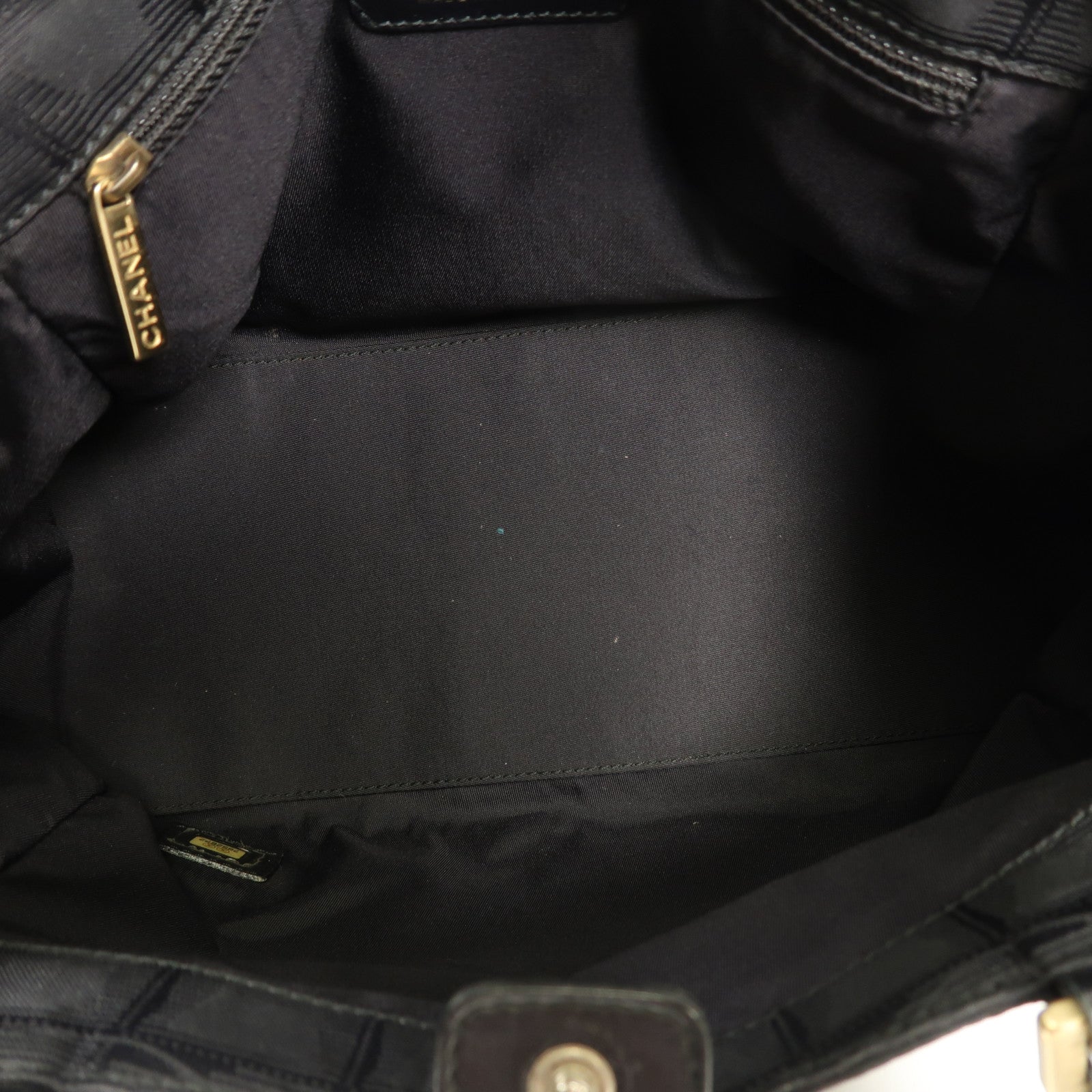 CHANEL CC GHW New Travel Line Tote Bag Nylon Black