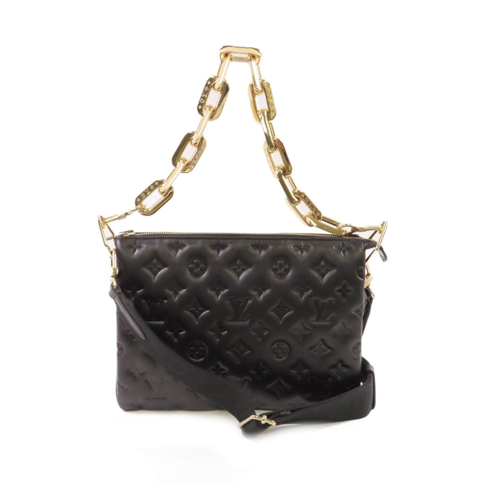 LOUIS VUITTON 【激減優惠】Monogram Embossed Coussin PM 2Way Shoulder Bag金扣手挽肩背兩用 袋黑色