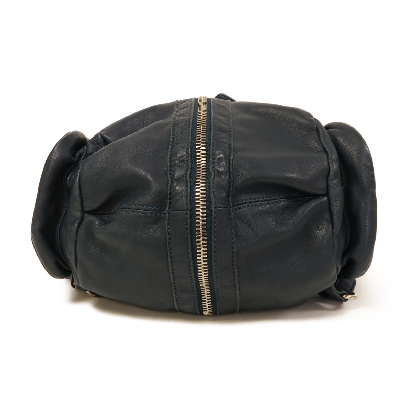 T by ALEXANDER WANG 羊皮皮革Alexander Wang Backpack銀扣背包藍色