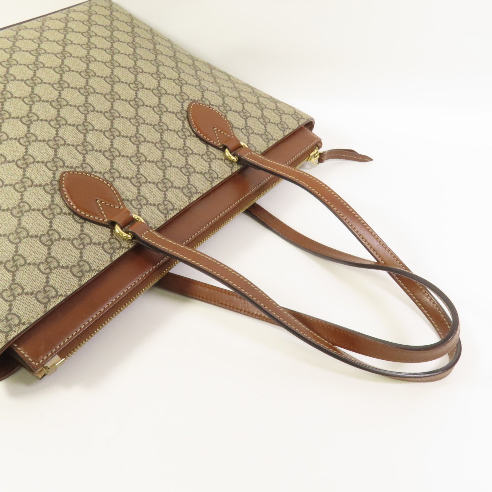GUCCI 塗層帆布GG Supreme金扣肩背袋