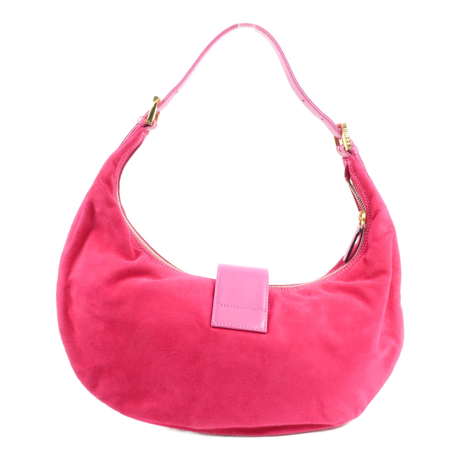 FENDI 麂皮皮革Vintage Hobo肩背袋