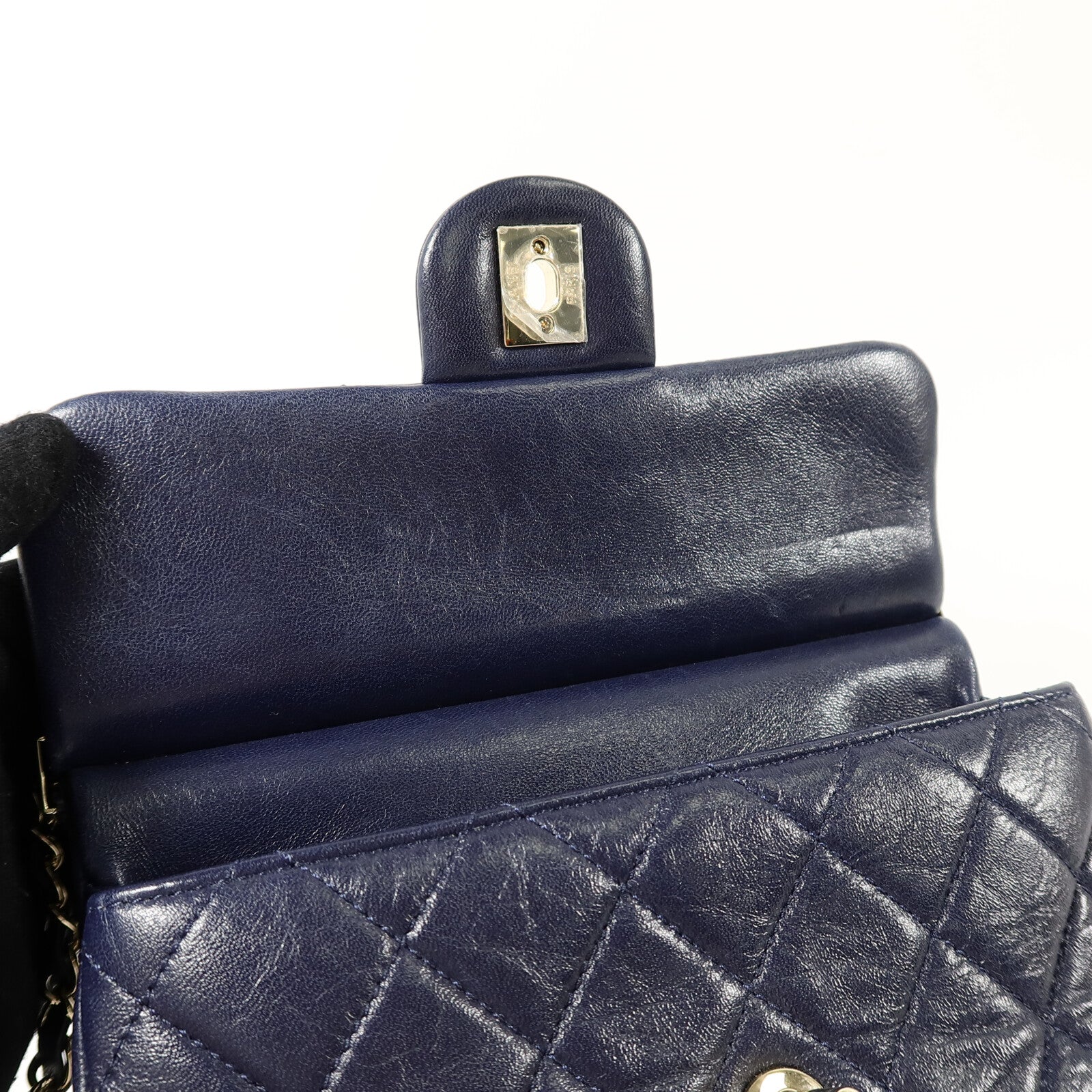 CHANEL Python/羊皮皮革Classic Frame Flap Bag鏈帶肩背袋