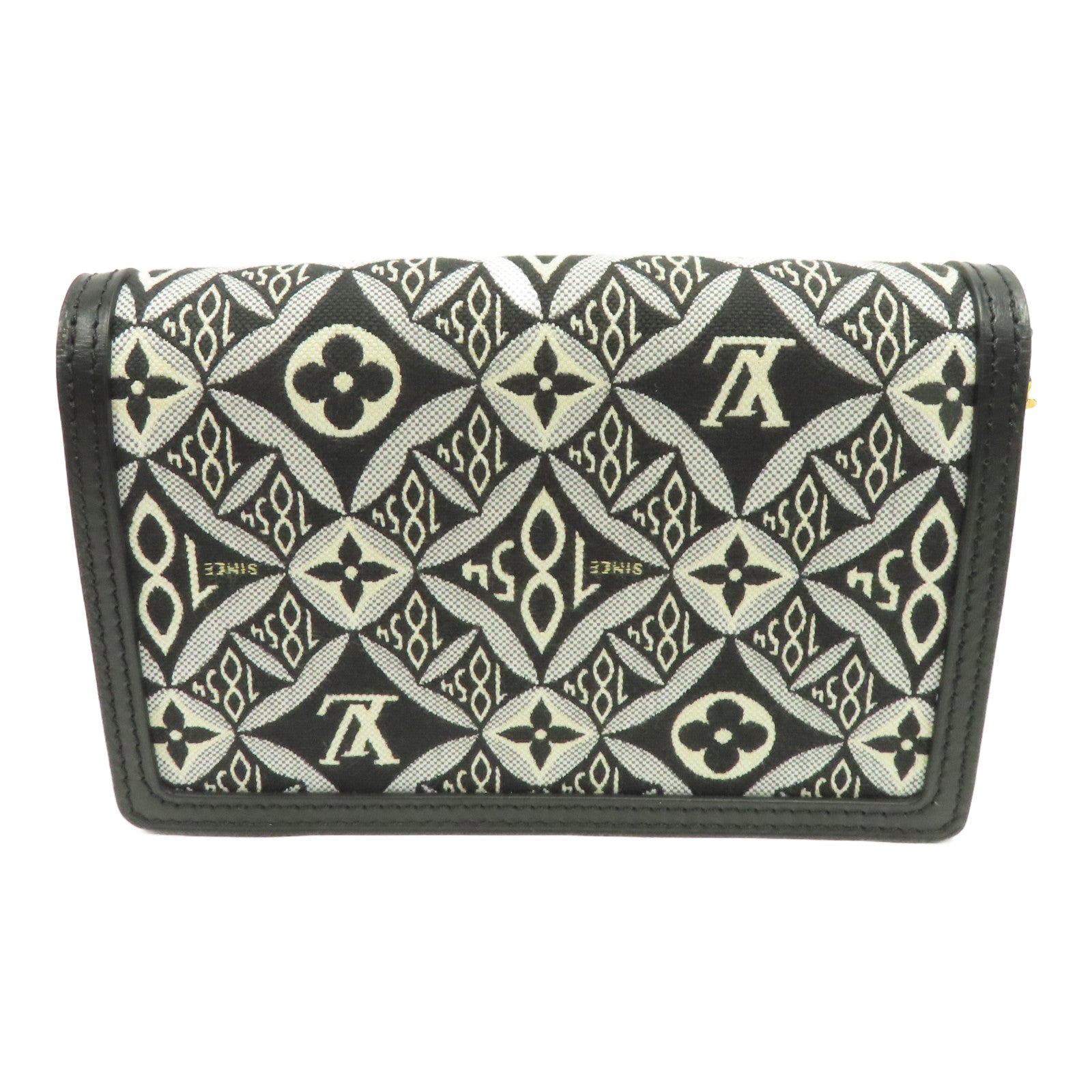 LOUIS VUITTON 【激減優惠】Monogram Jacquard Since 1854 Dauphine金扣鏈帶肩背袋黑色