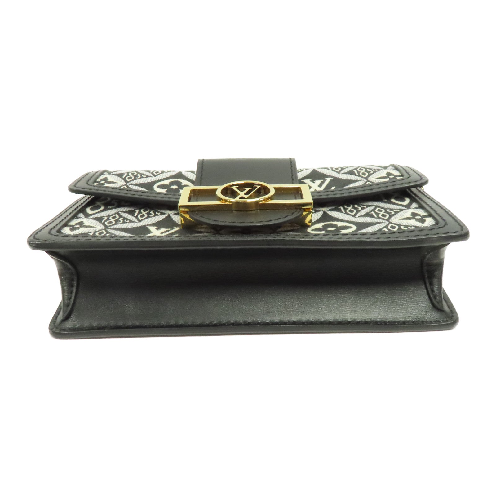 LOUIS VUITTON 【激減優惠】Monogram Jacquard Since 1854 Dauphine金扣鏈帶肩背袋黑色
