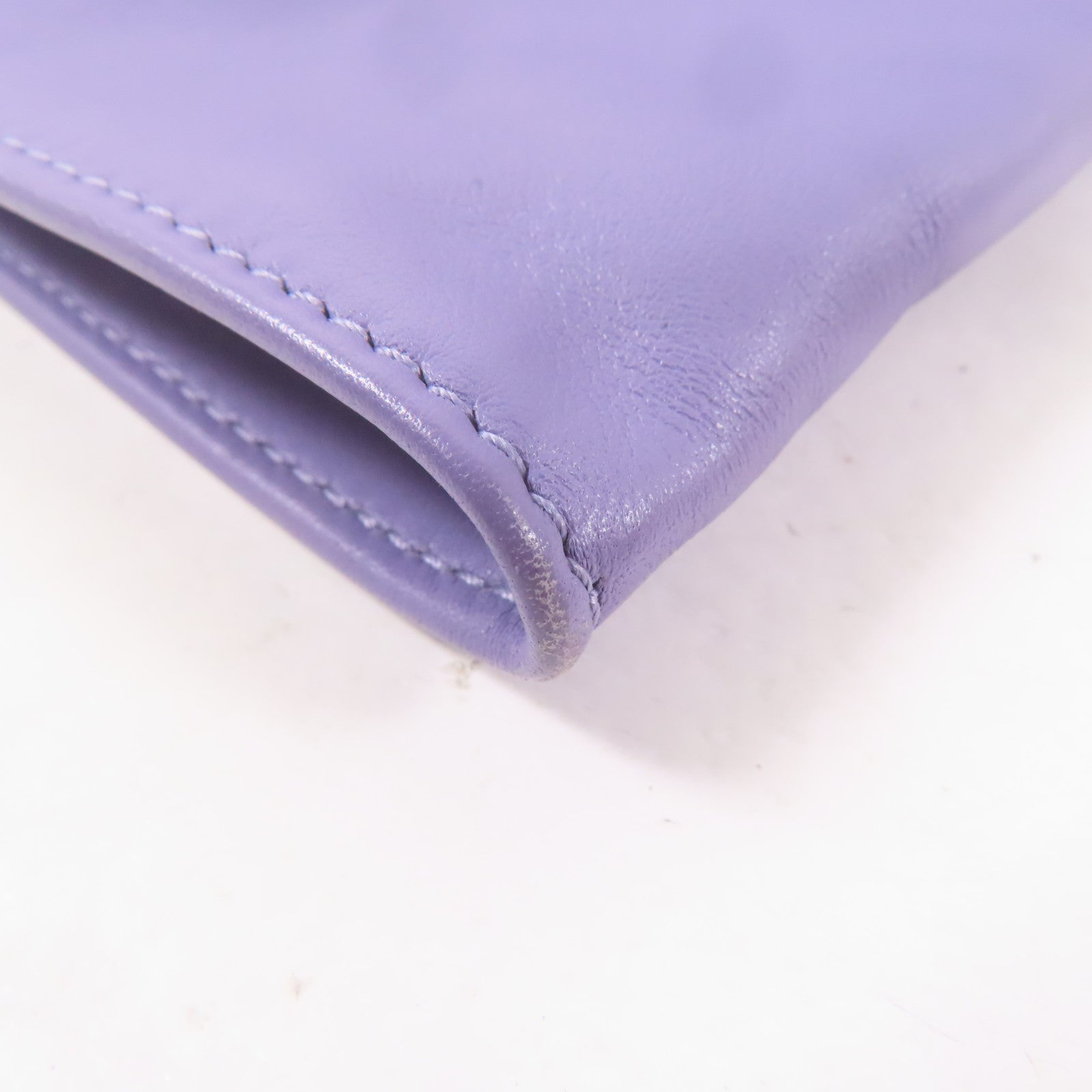 BOTTEGA VENETA 牛皮皮革Twist Mini銀扣手挽袋紫色