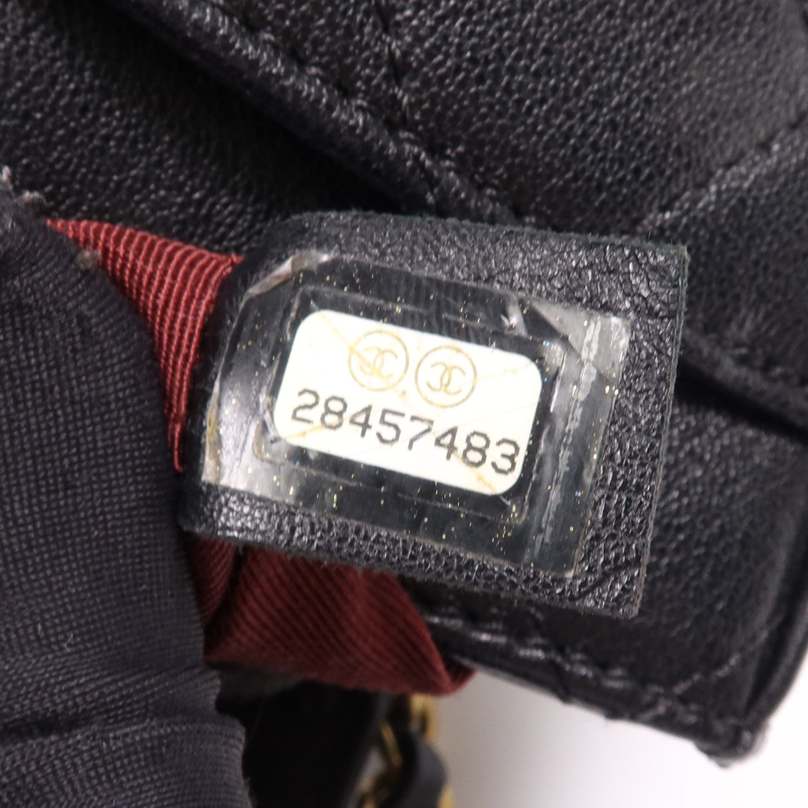 CHANEL 牛皮皮革Chain Shoulder Bag金扣鏈帶手挽肩背兩用袋