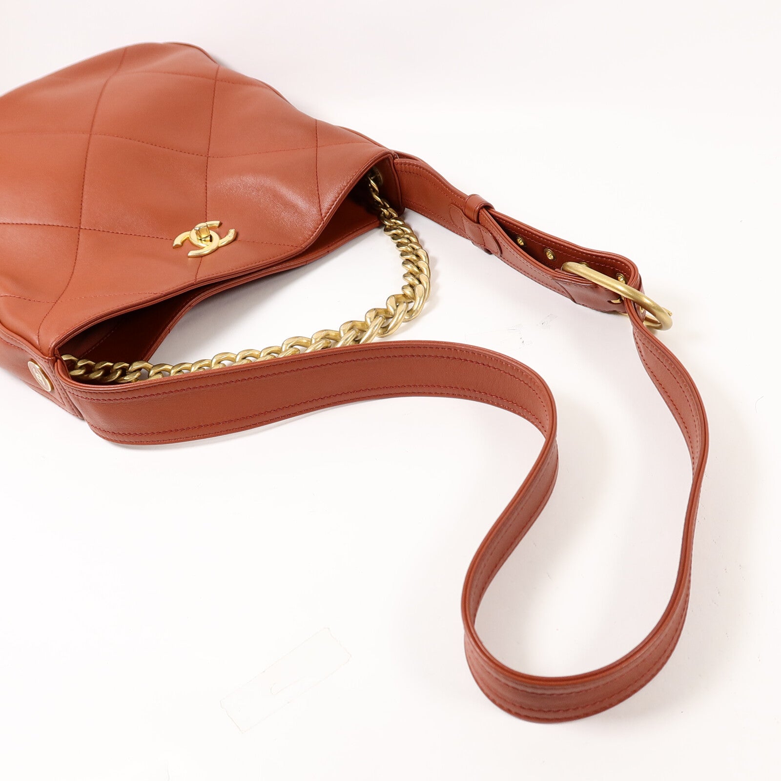 CHANEL 牛皮皮革Hobo Bag手挽肩背兩用袋