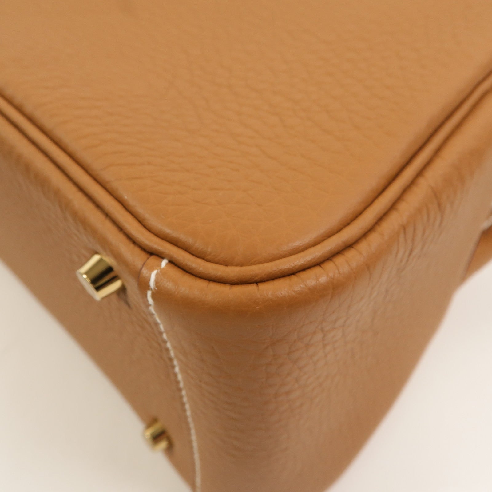 HERMES Clemence皮革Mini Lindy金扣手挽肩背兩用袋