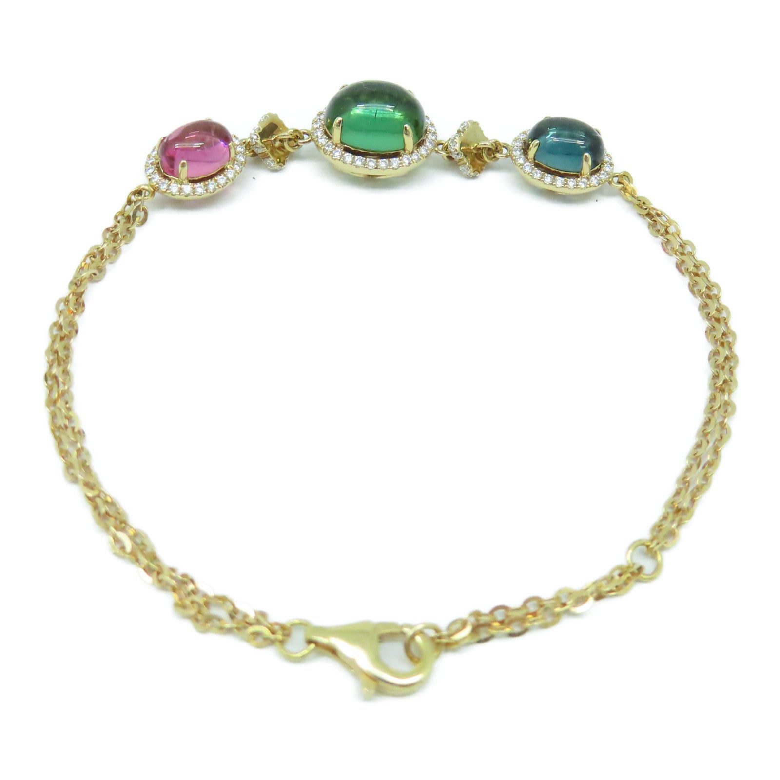 JEWELRY 【激減優惠】18K玫瑰金Tourmaline Diamond Bracelet 0.28ct鑽石/0.35ct碧璽手鏈
