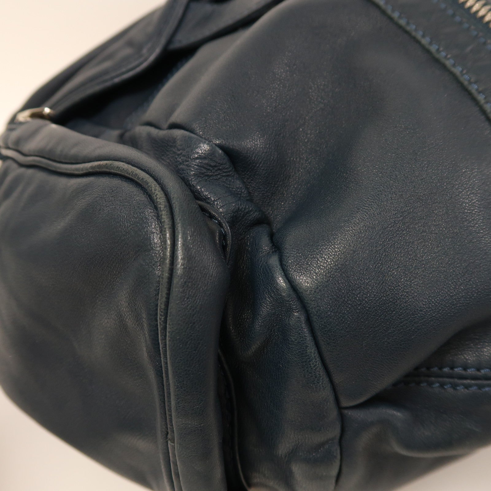 T by ALEXANDER WANG 羊皮皮革Alexander Wang Backpack銀扣背包藍色