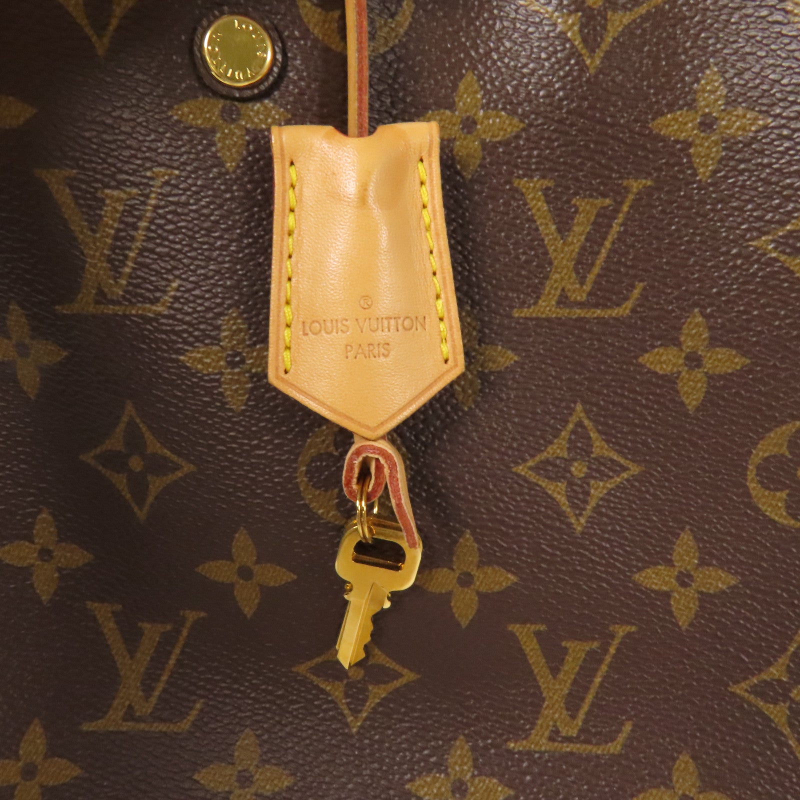 LOUIS VUITTON Monogram Montaigne BB金扣手挽肩背兩用袋棕色