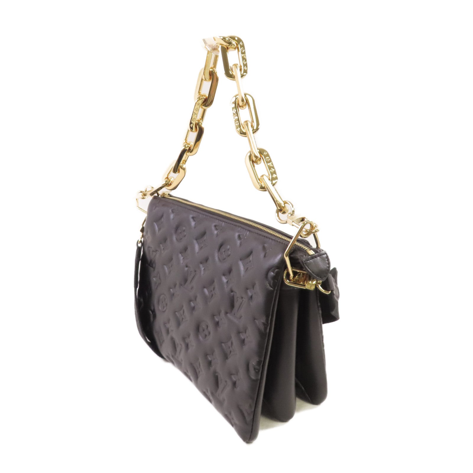 LOUIS VUITTON 【激減優惠】Monogram Embossed Coussin PM 2Way Shoulder Bag金扣手挽肩背兩用 袋黑色