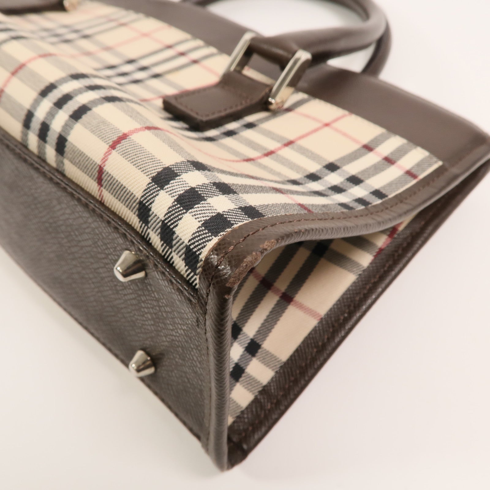 BURBERRY 牛皮皮革/帆布Hand Bag手挽袋
