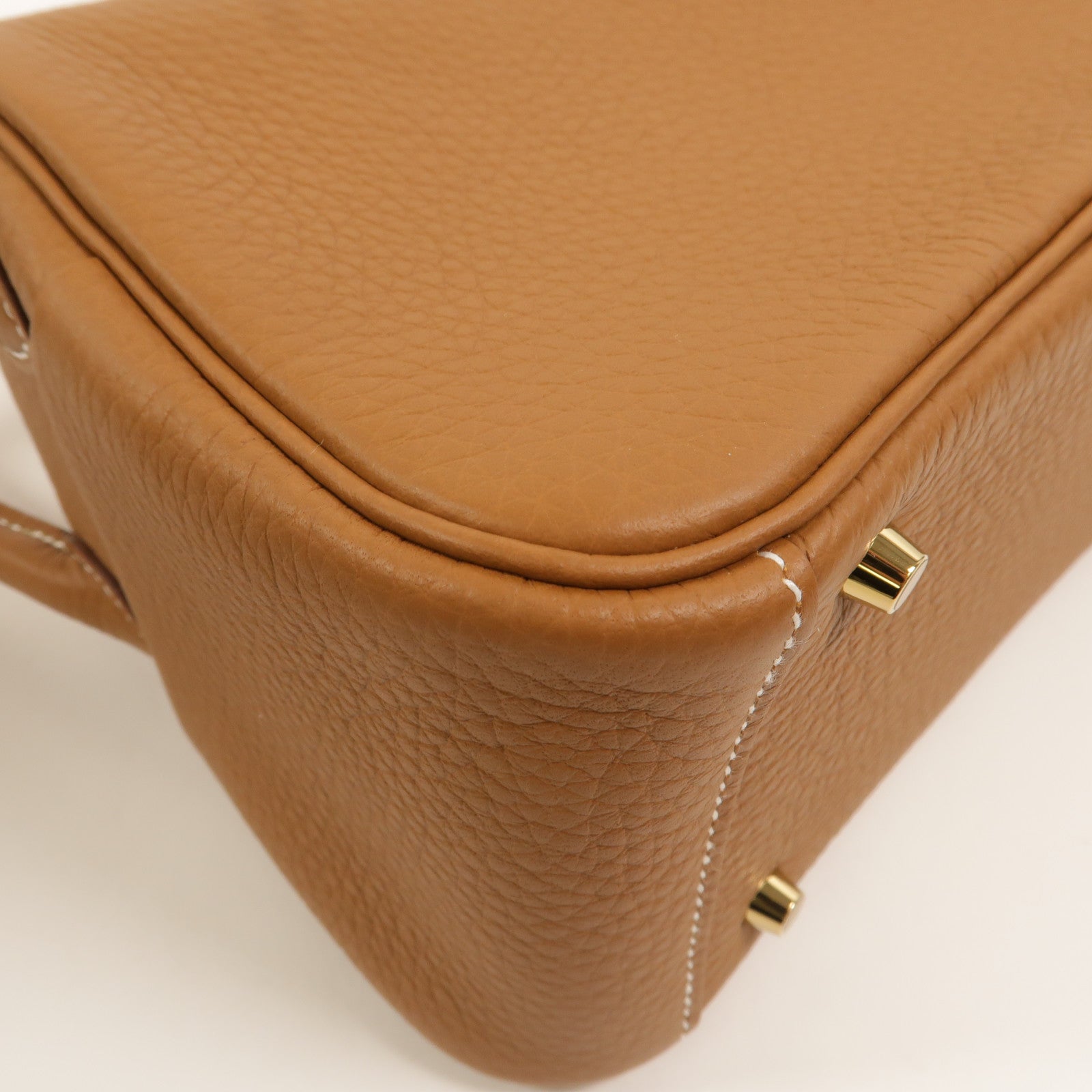 HERMES Clemence皮革Mini Lindy金扣手挽肩背兩用袋