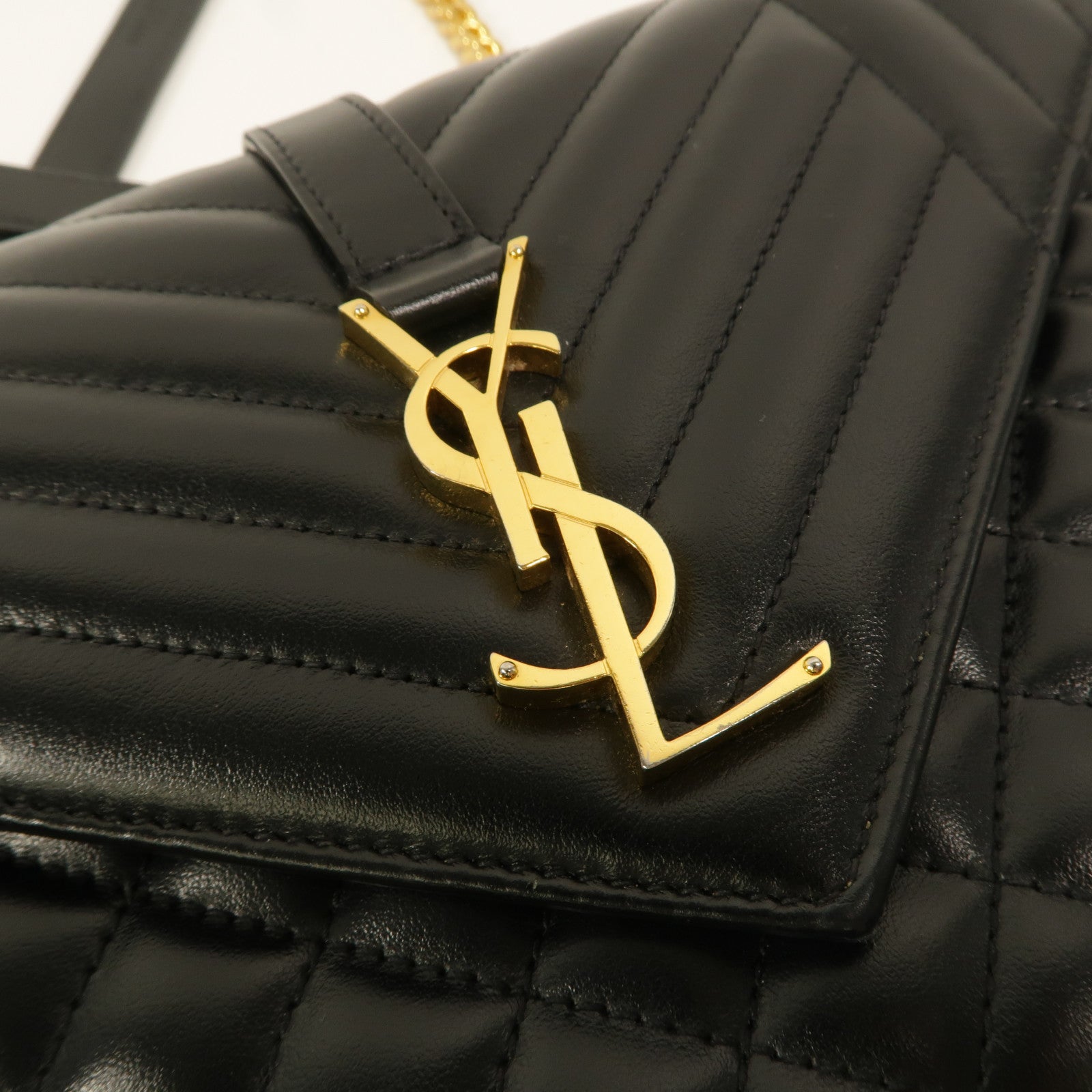 SAINT LAURENT 牛皮皮革Envelope Medium鏈帶肩背袋