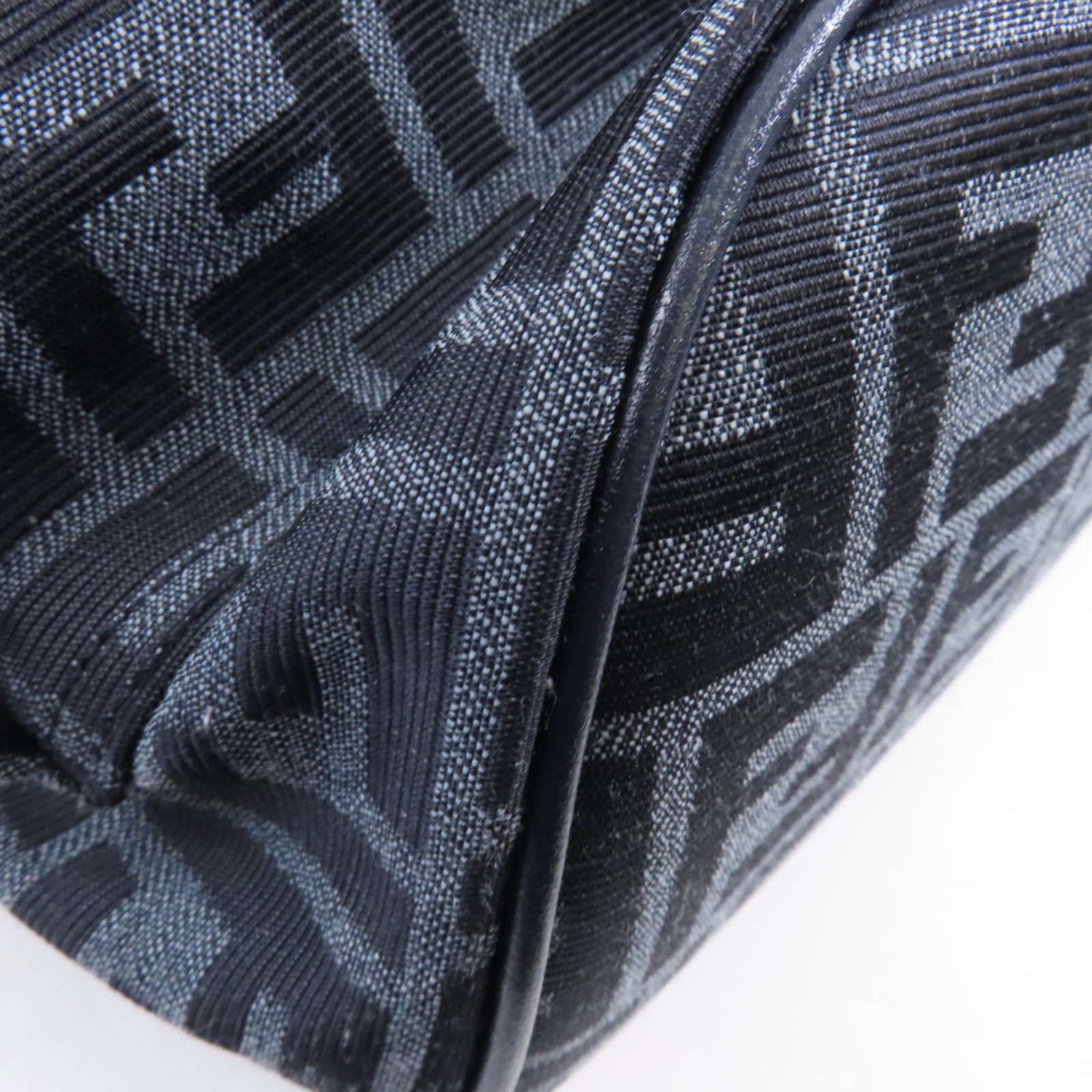 FENDI 帆布Backpack銀扣背包藍色