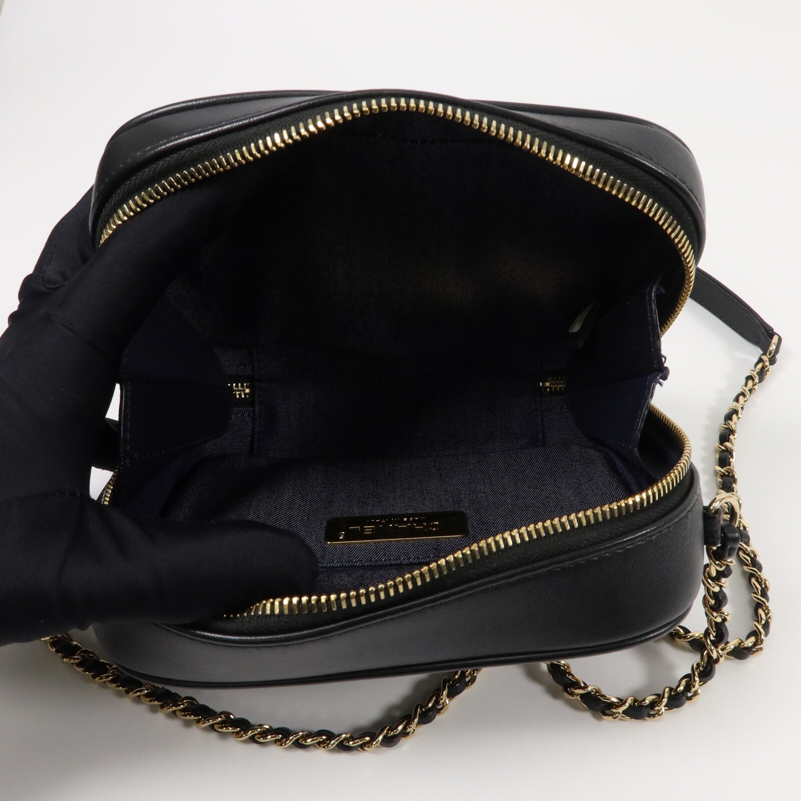 CHANEL 羊皮皮革CoCo Mark Mania鏈帶肩背袋