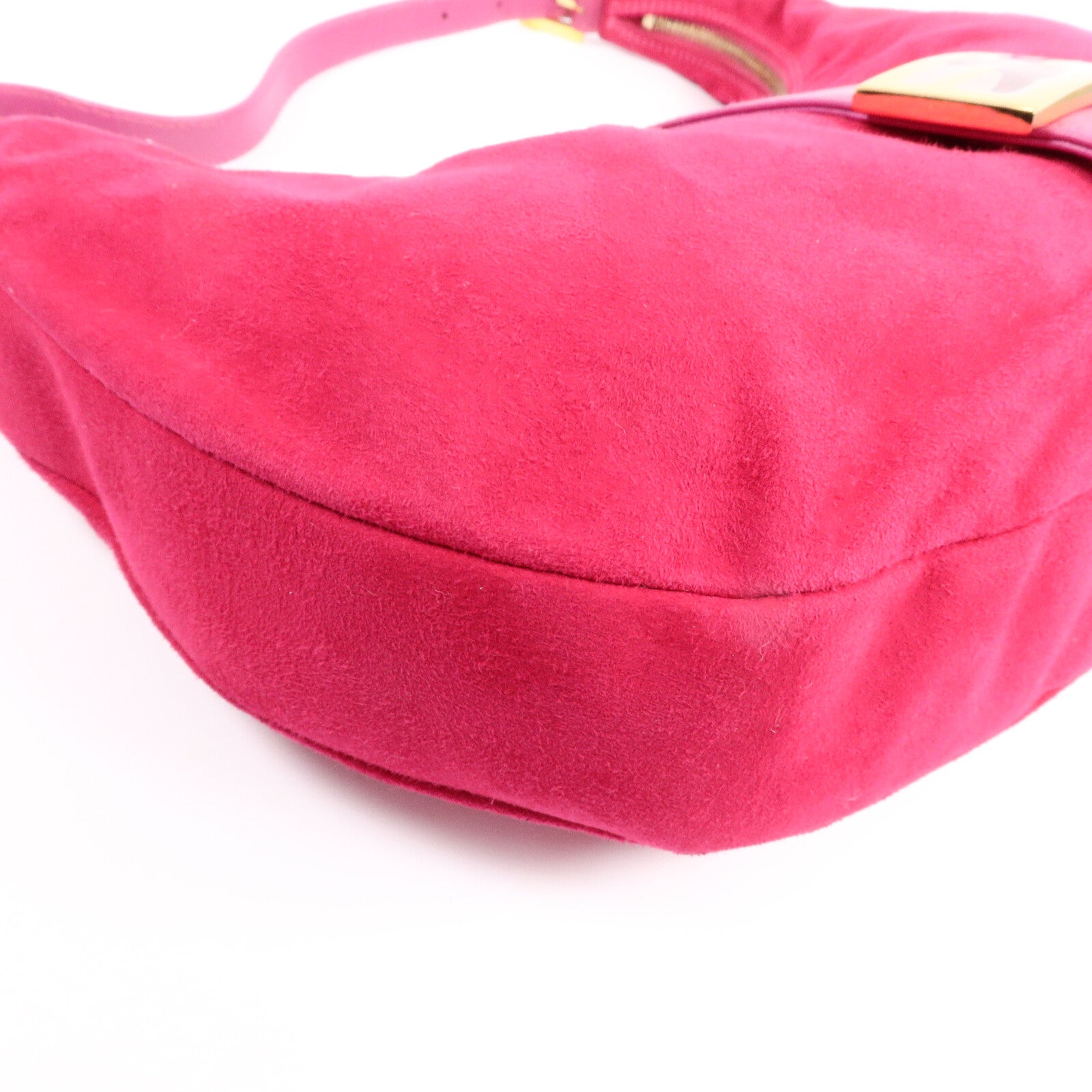 FENDI 麂皮皮革Vintage Hobo肩背袋