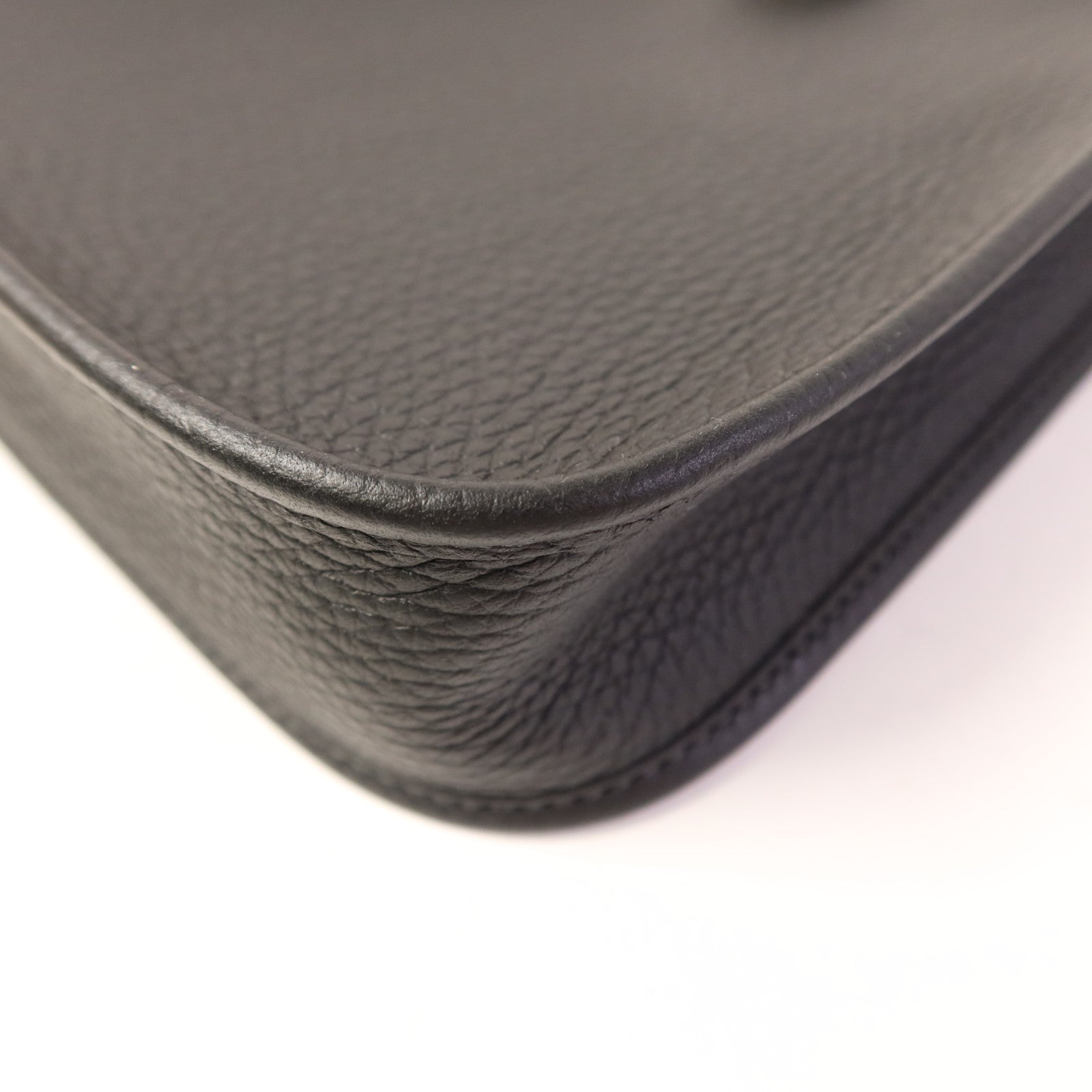 HERMES Clemence皮革Evelyne TPM金扣肩背袋Noir