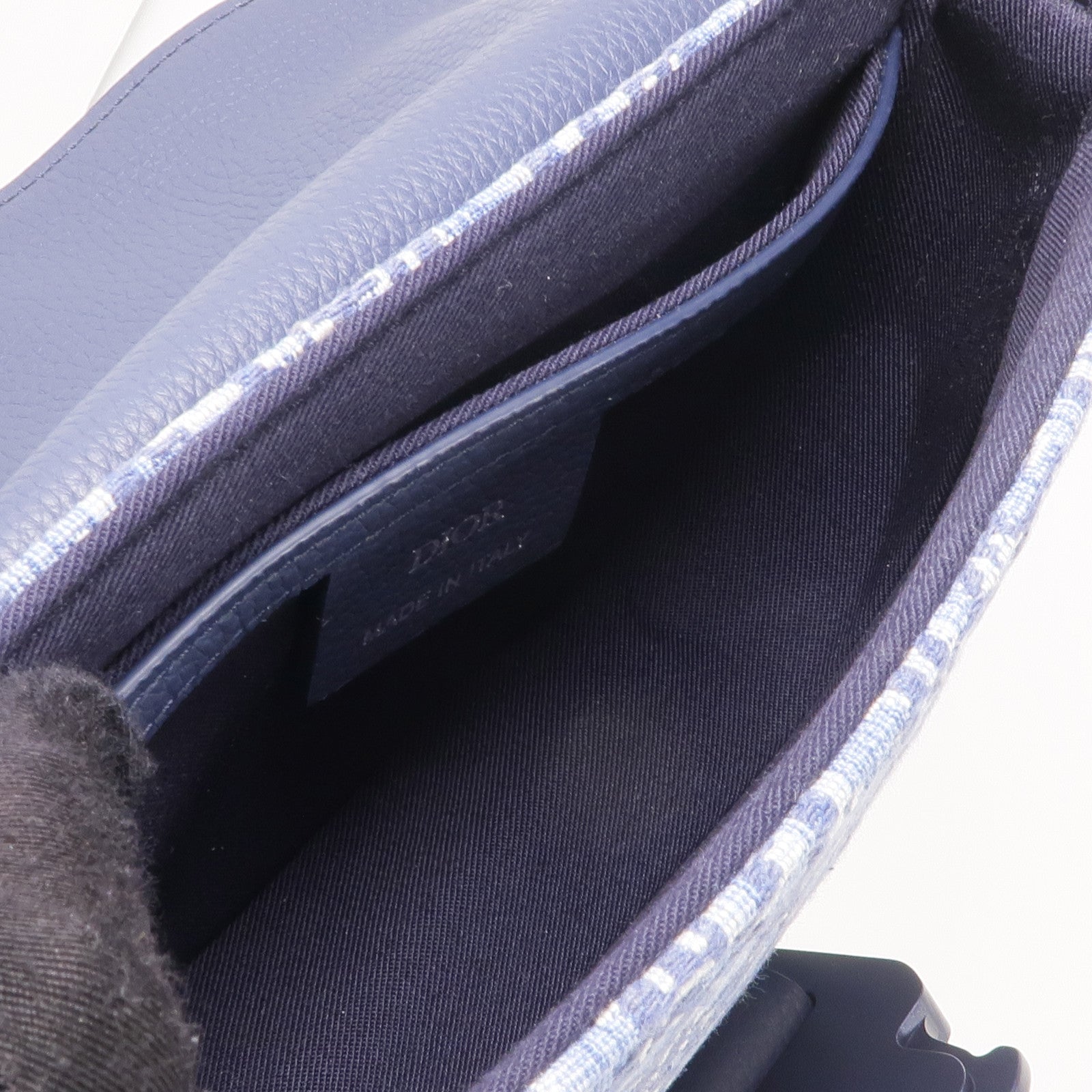 Dior 帆布/牛皮皮革Mini Saddle Messenger Bag金扣肩背袋