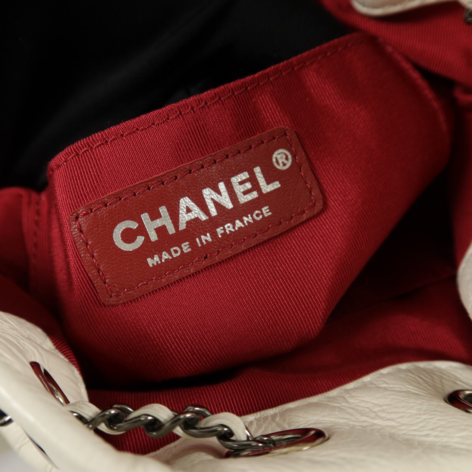 CHANEL 牛皮皮革Gabrielle Bucket鏈帶肩背袋