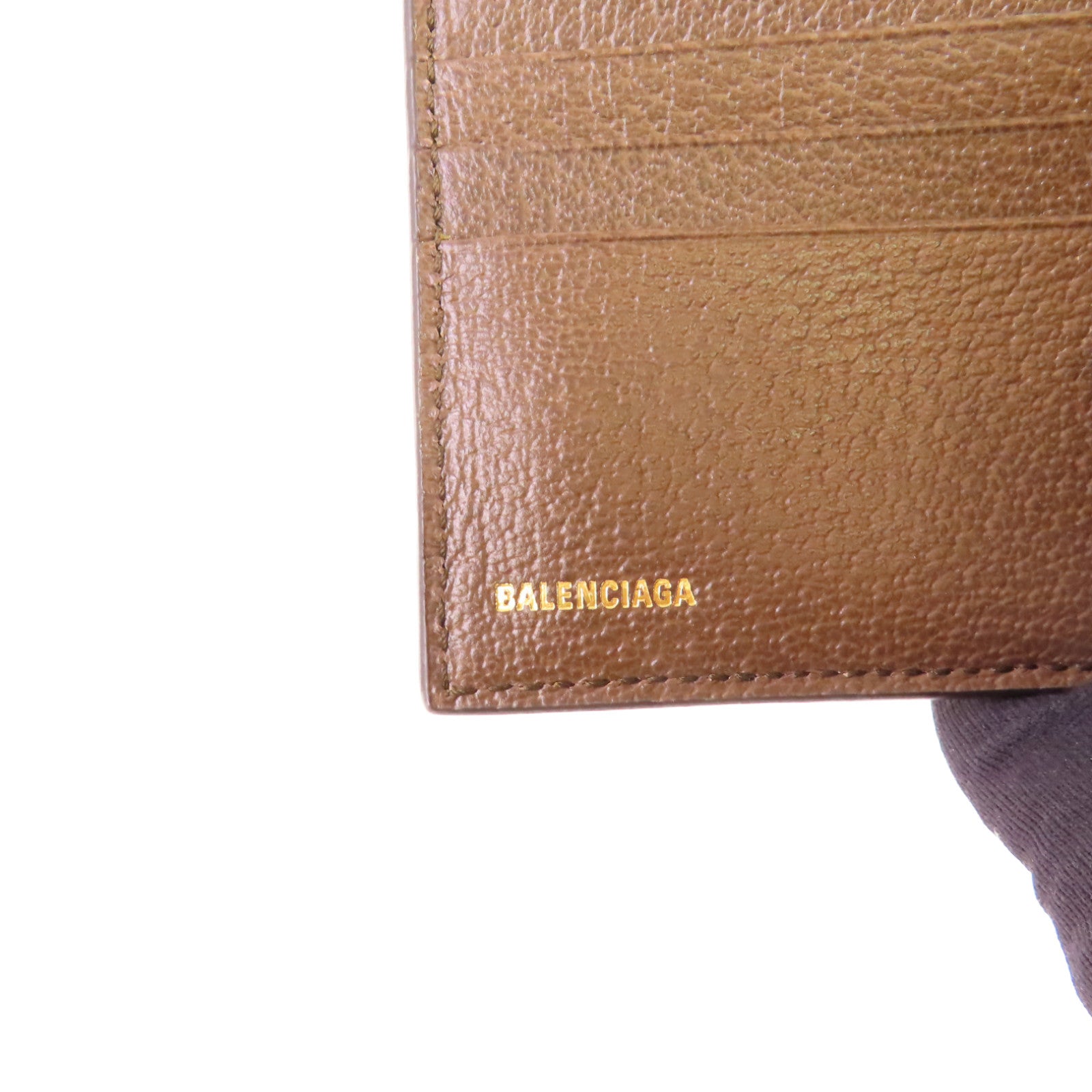 BALENCIAGA 塗層帆布Balenciaga x Gucci Folded Wallet短錢包啡色