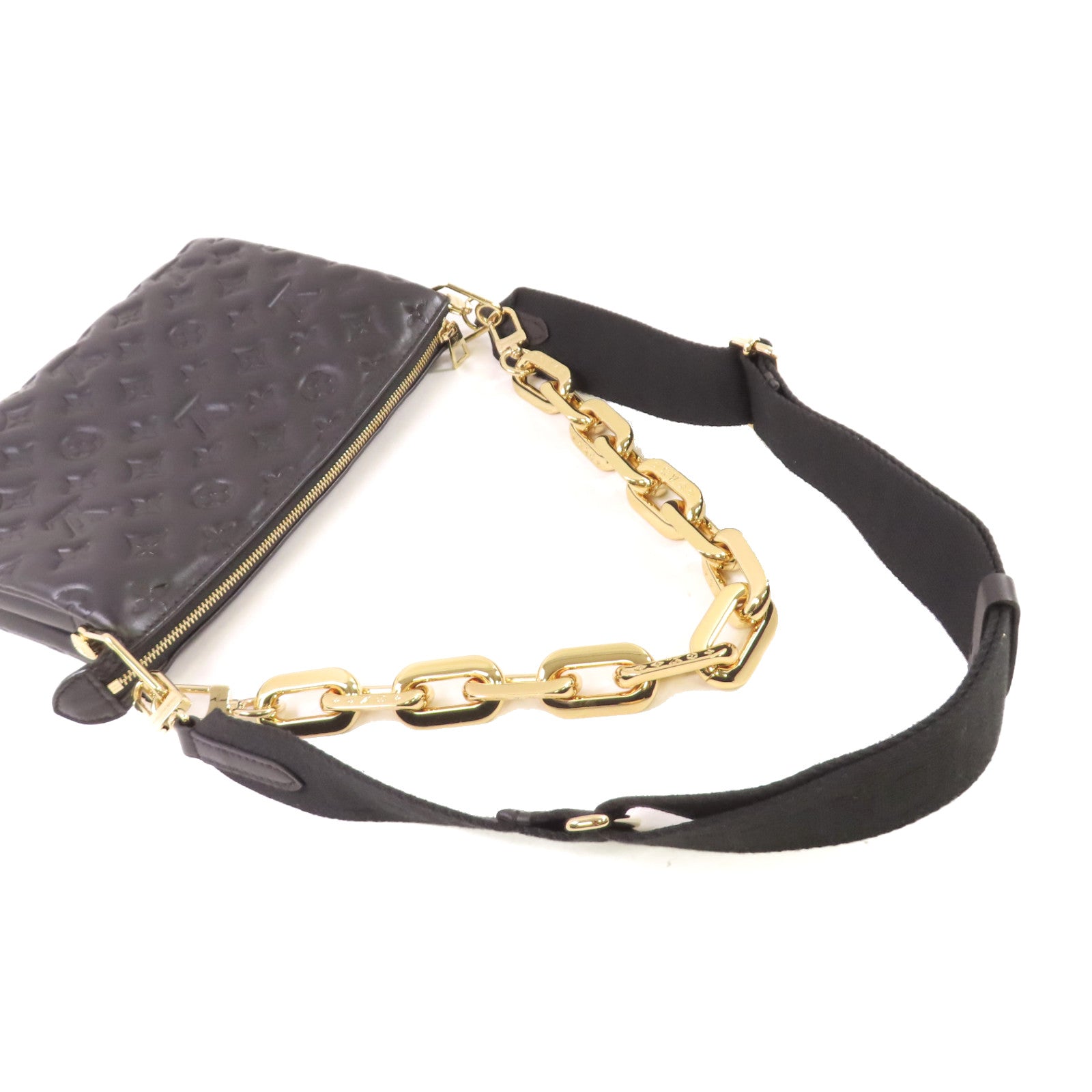 LOUIS VUITTON 【激減優惠】Monogram Embossed Coussin PM 2Way Shoulder Bag金扣手挽肩背兩用 袋黑色