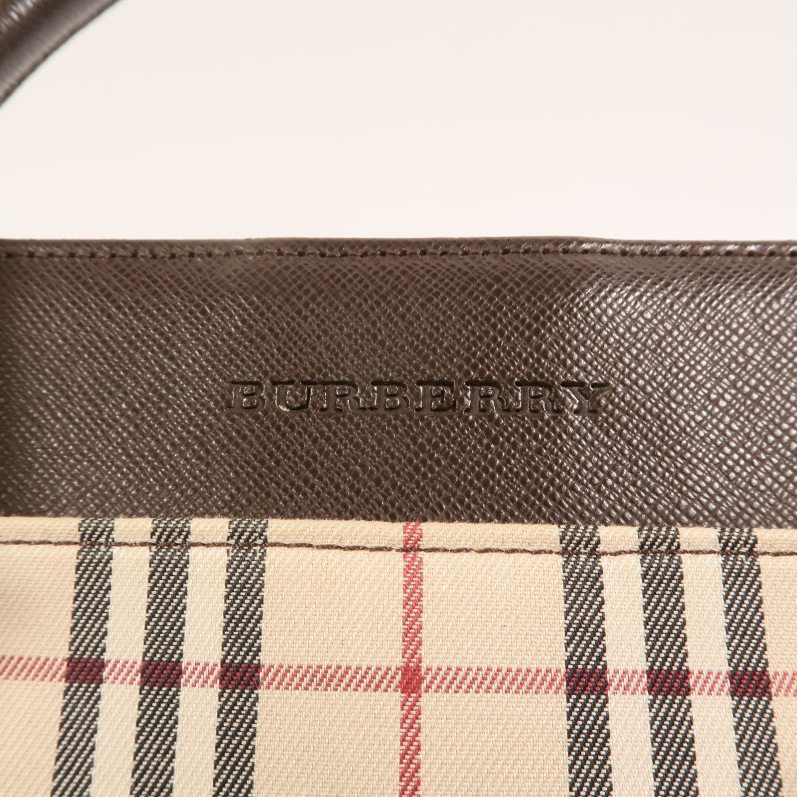 BURBERRY 牛皮皮革/帆布Hand Bag手挽袋