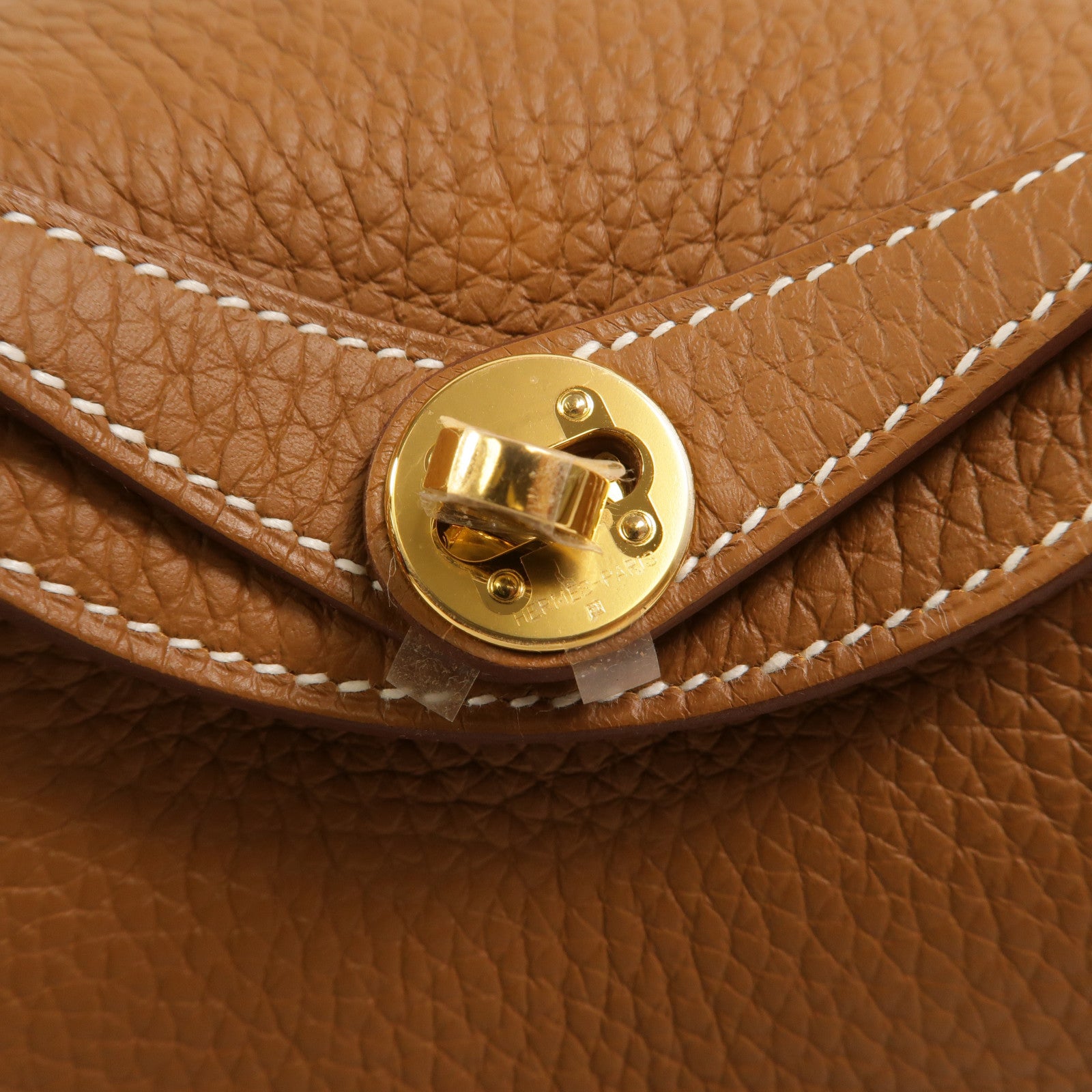 HERMES Clemence皮革Mini Lindy金扣手挽肩背兩用袋