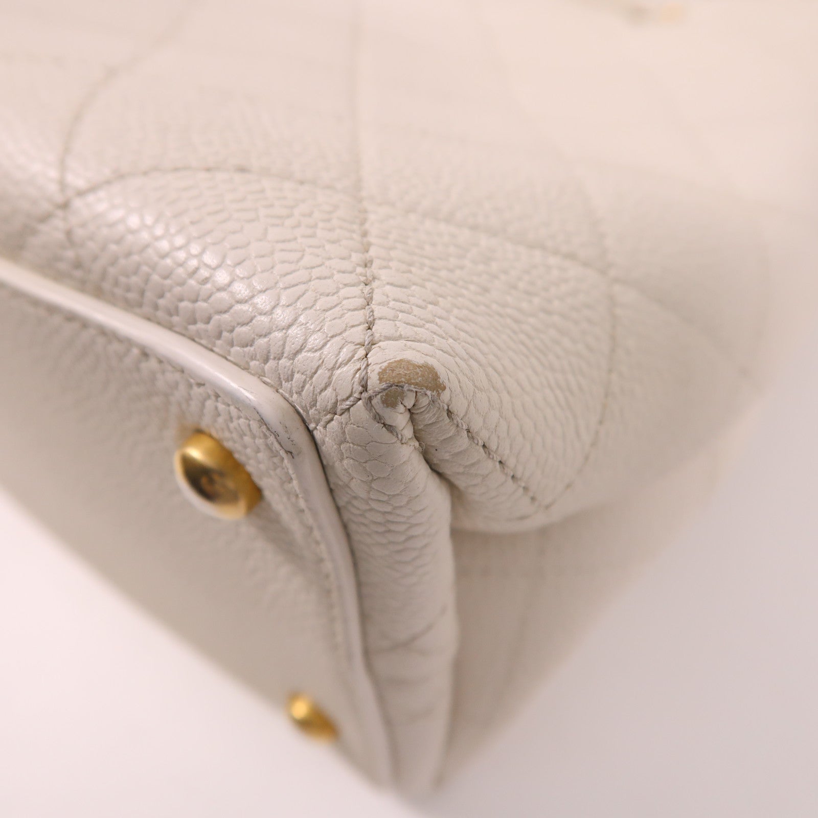 CHANEL 牛皮皮革2 Way Shoulder Bag金扣手挽肩背兩用袋