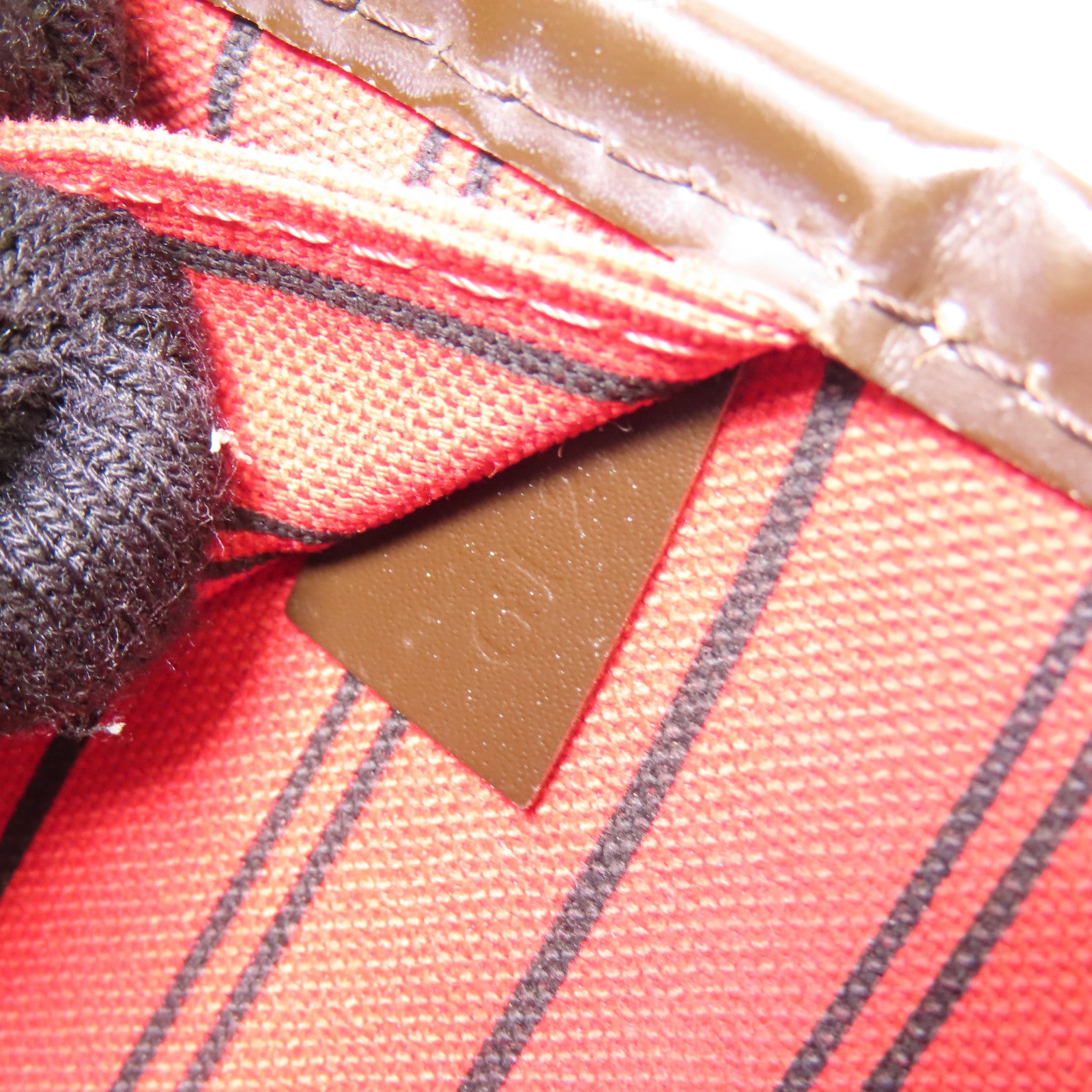 LOUIS VUITTON Damier Neverfull MM金扣肩背袋/手挽袋棕色
