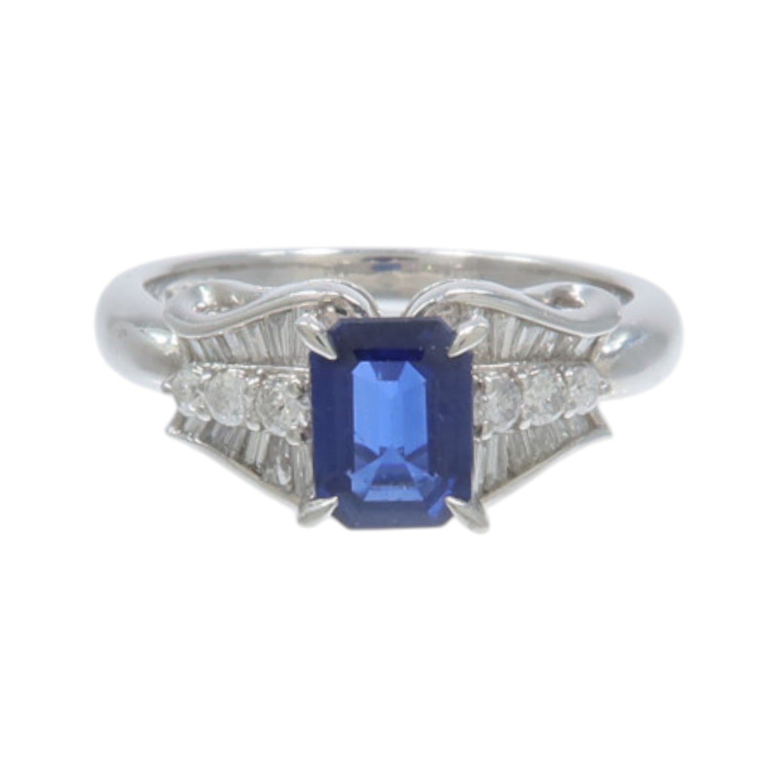 JEWELRY PT900鉑金Sapphire Diamond Ring藍寶石/鑽石戒指