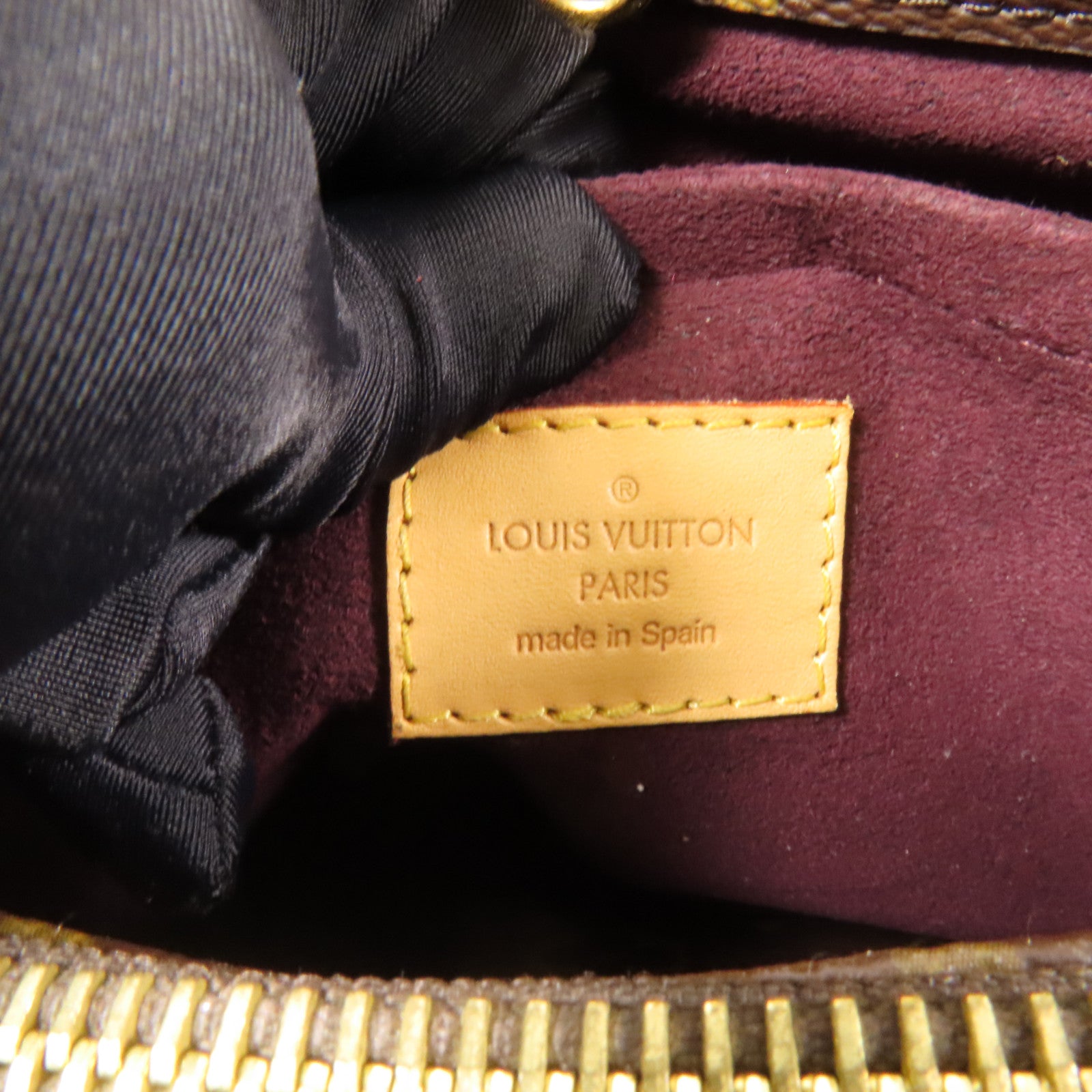 LOUIS VUITTON Monogram Montaigne BB金扣手挽肩背兩用袋棕色