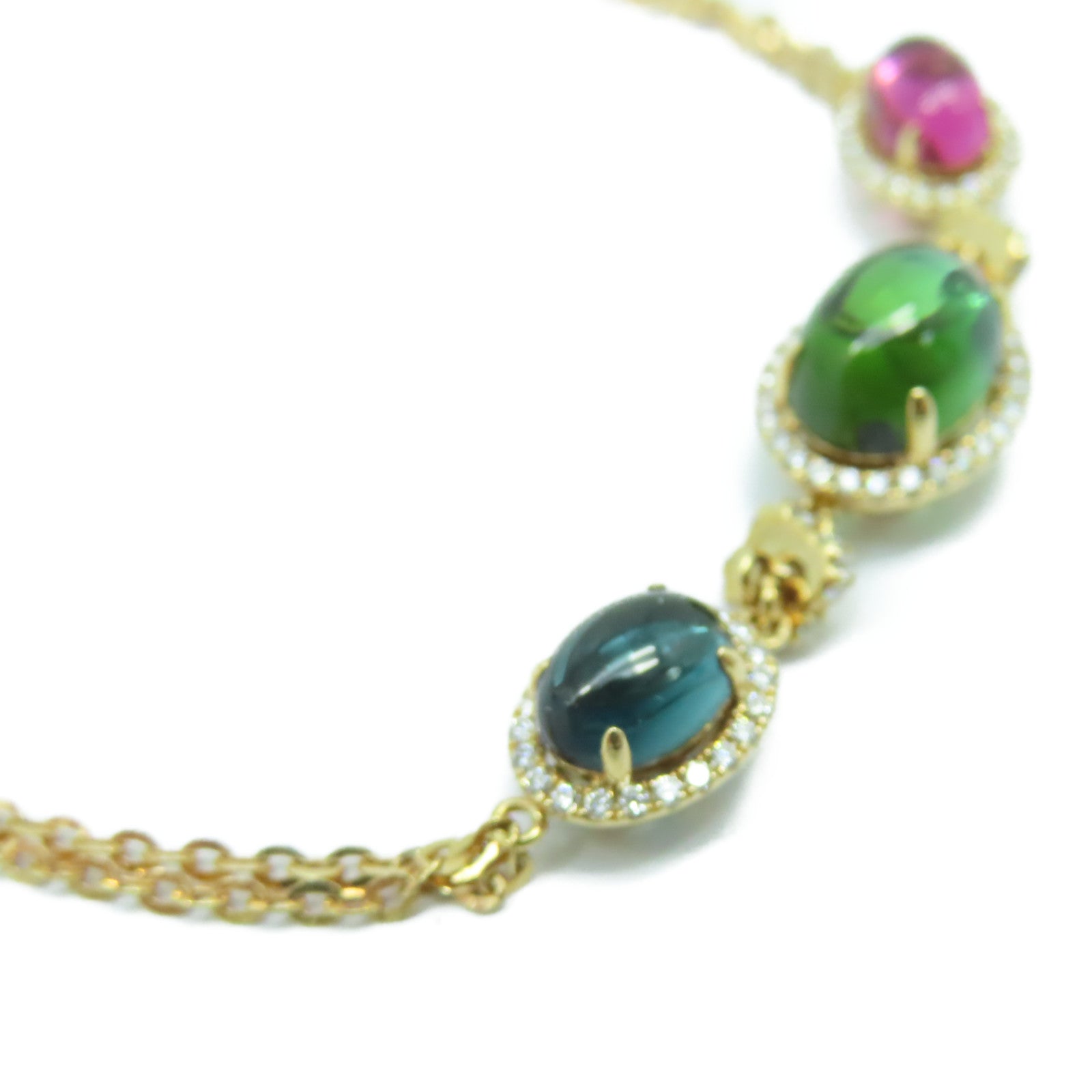 JEWELRY 【激減優惠】18K玫瑰金Tourmaline Diamond Bracelet 0.28ct鑽石/0.35ct碧璽手鏈