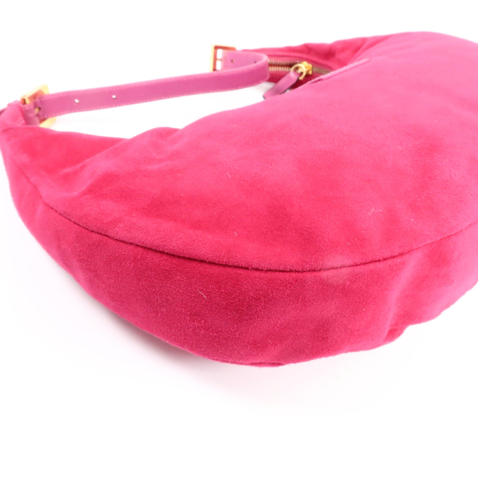FENDI 麂皮皮革Vintage Hobo肩背袋