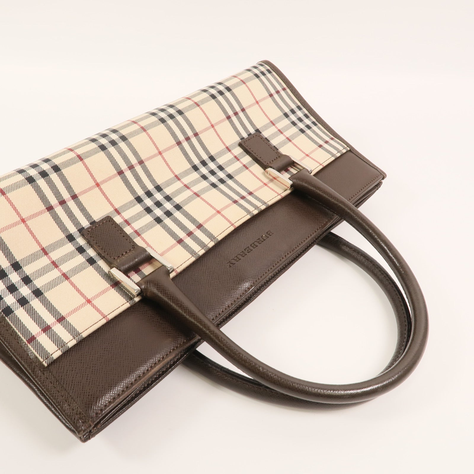 BURBERRY 牛皮皮革/帆布Hand Bag手挽袋