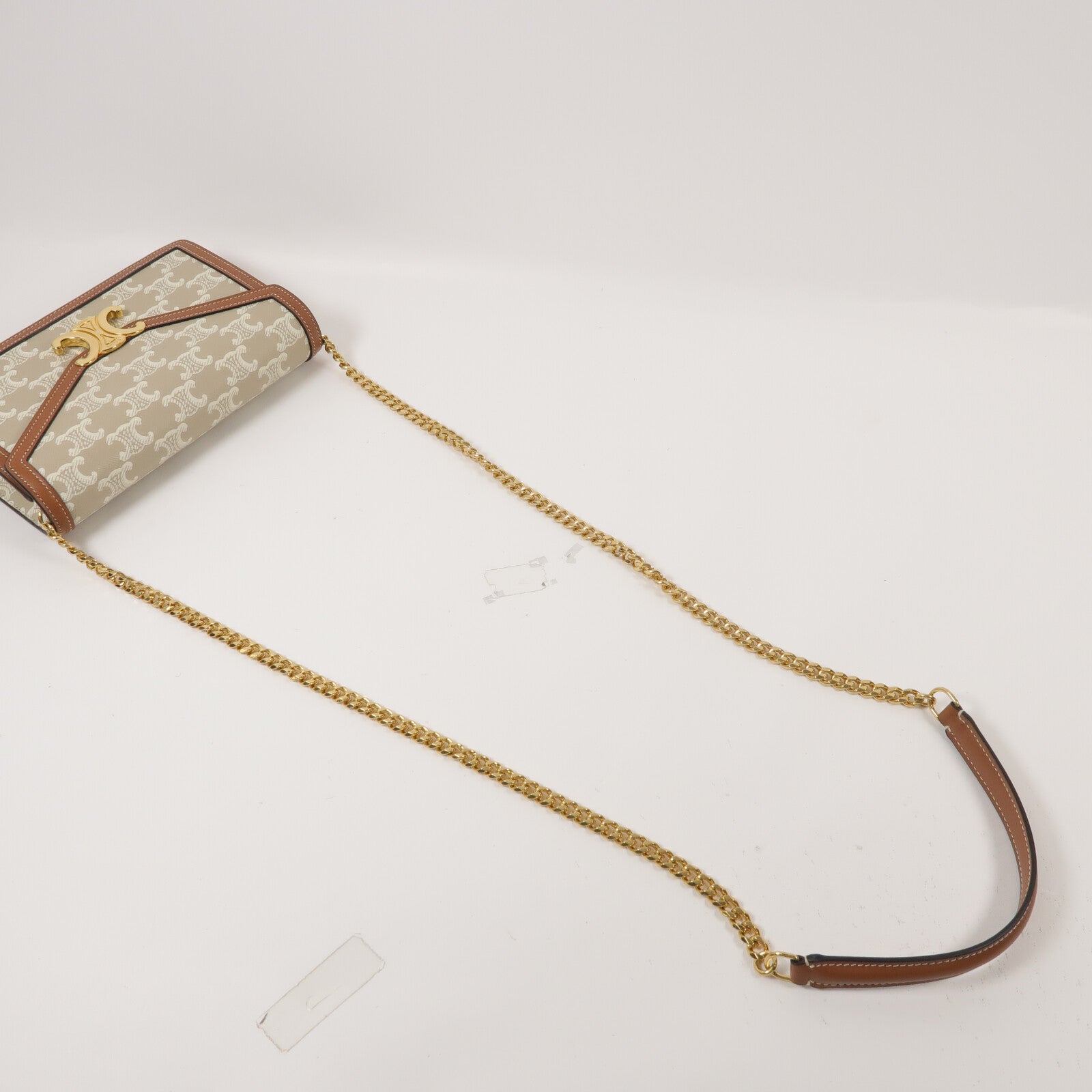 CELINE 塗層帆布Wallet on Chain Margo鏈帶肩背袋