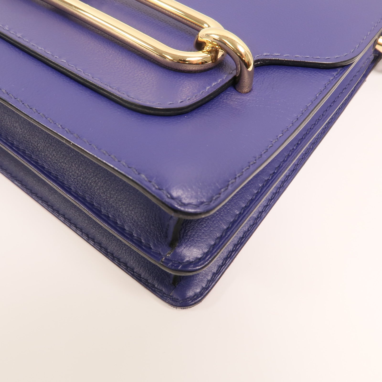 HERMES Evercolor皮革Roulis 23金扣肩背袋Bleu Electrique
