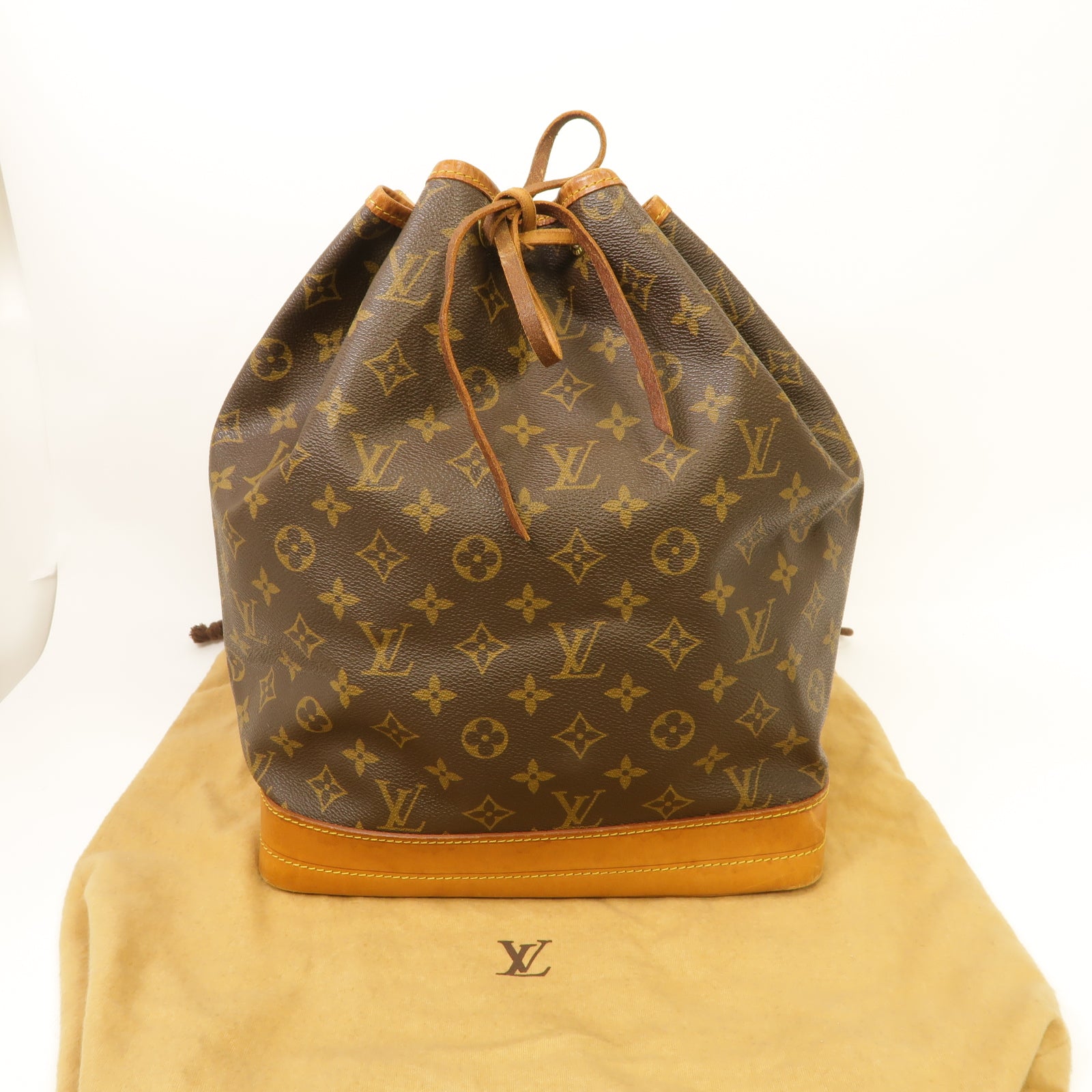 LOUIS VUITTON Monogram Noe金扣肩背袋棕色