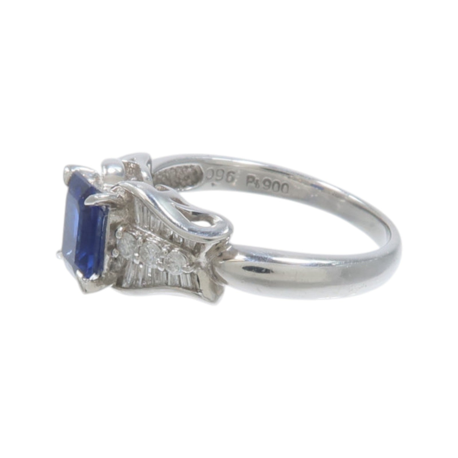 JEWELRY PT900鉑金Sapphire Diamond Ring藍寶石/鑽石戒指
